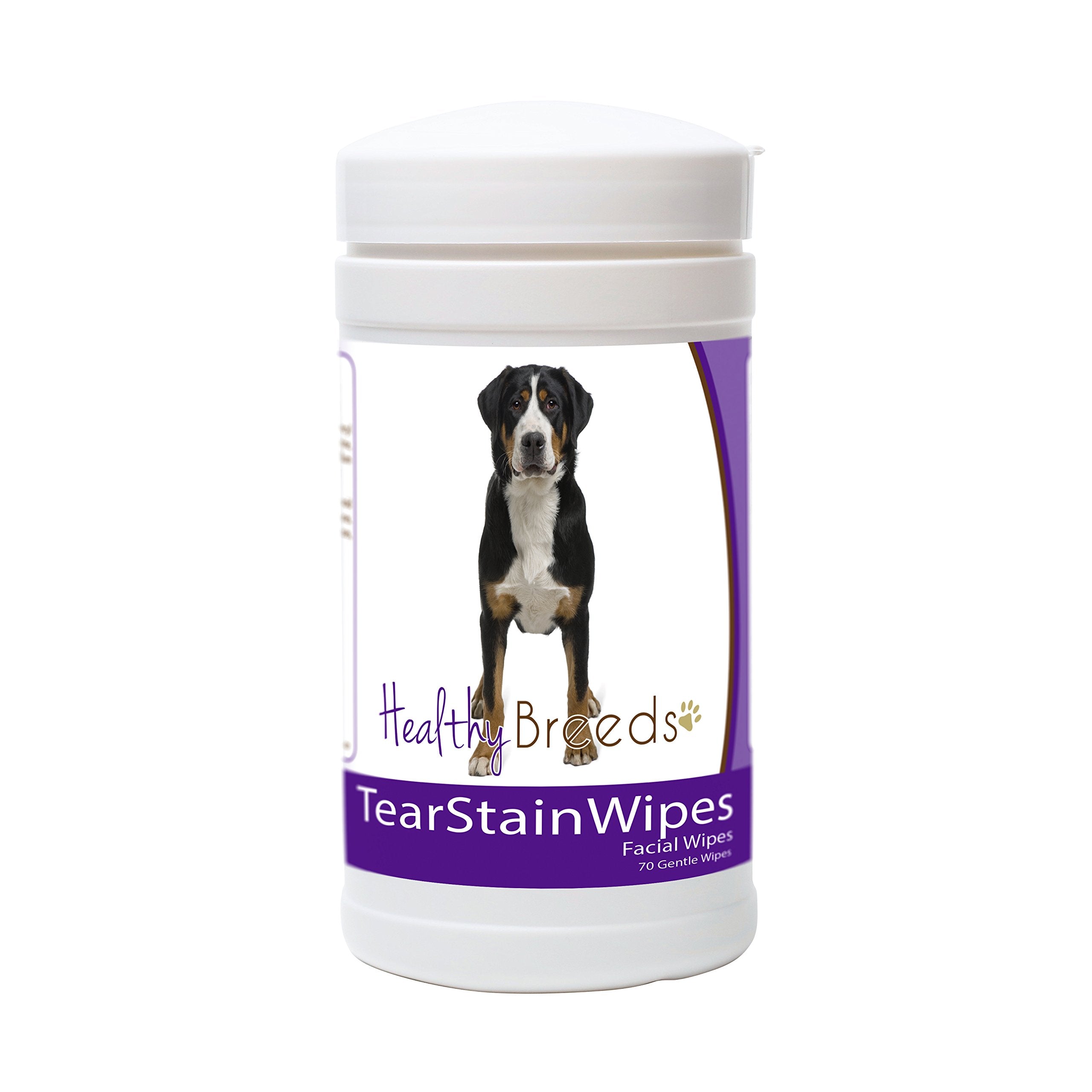 Healthy Breeds Greater Swiss Mountain Dog Tear Stain Wipes 70 Count