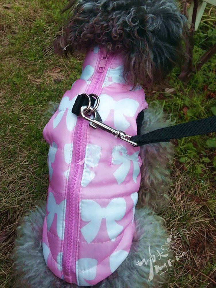 Marupet Winter Warm Dog Vest - Windproof, Waterproof Coat For Small To Medium Dogs - Pink