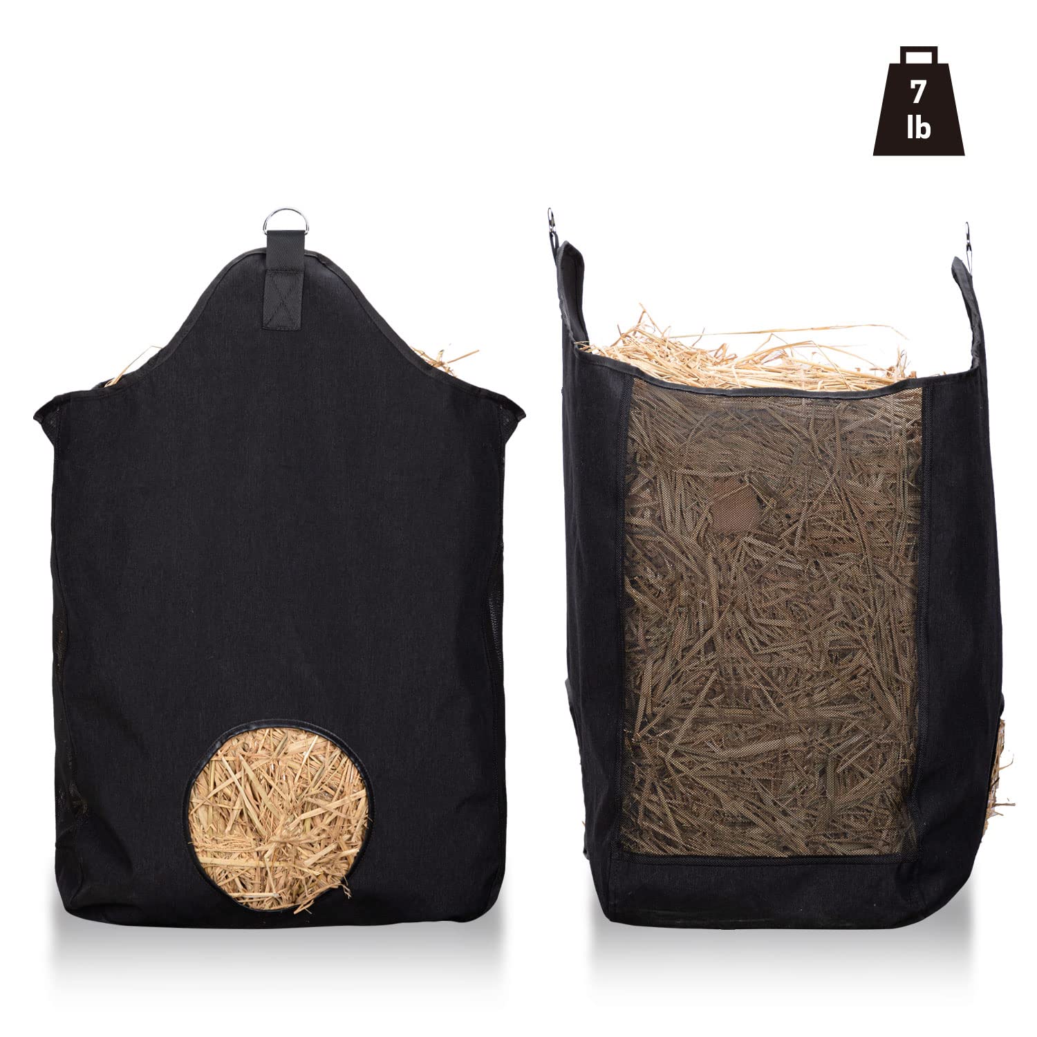ZELARMAN Hay Bags for Horse, Large Capacity Feeding Bag, Hay Nets for Sheep, Goats, Open Feed Hole Hay Feeder for Slow Feeding (