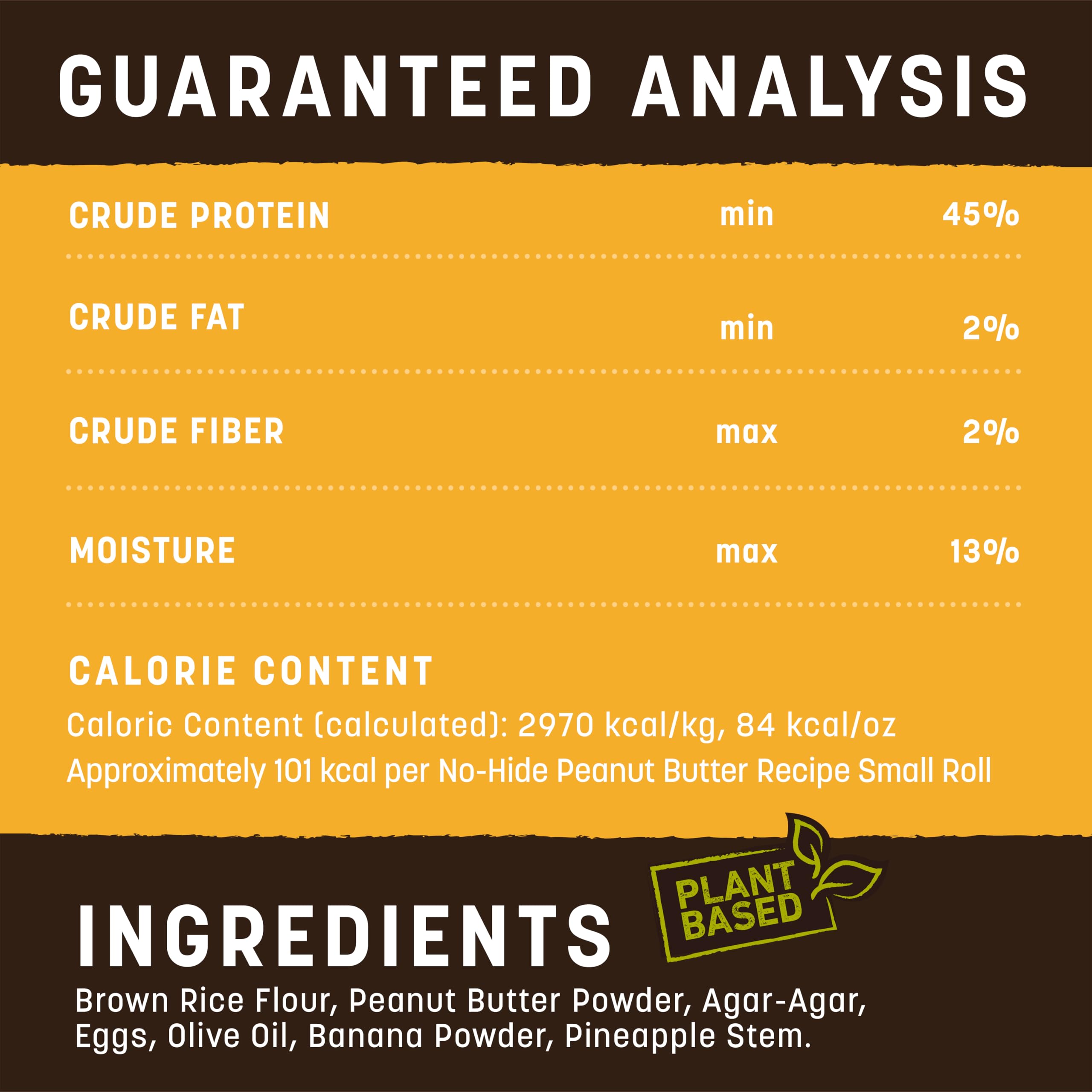 Earth Animal No Hide Small Long Lasting Dog Chew Rolls, Peanut Butter, 2 Count Pack of 1