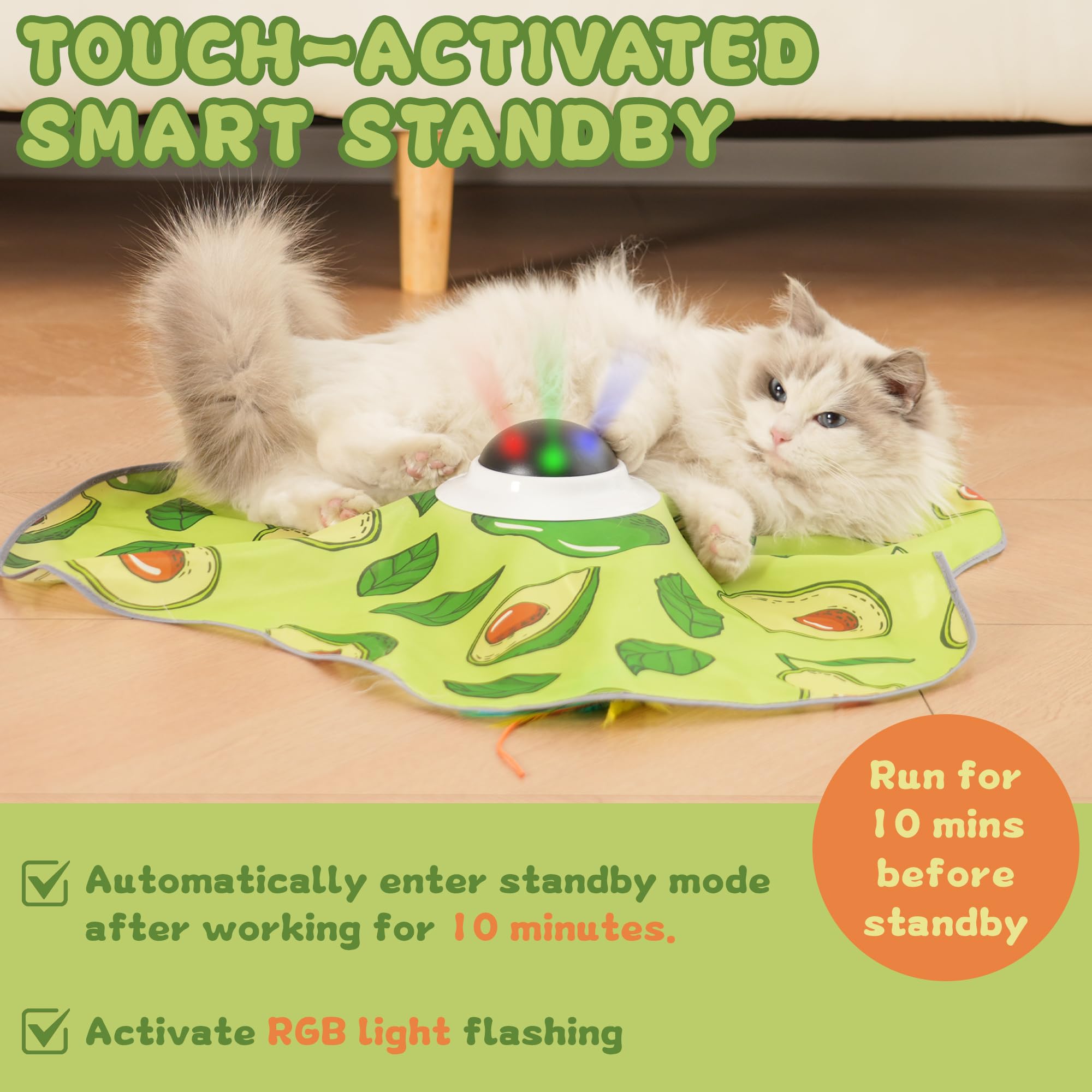 Purrsign Interactive Cat Toy, Automatic Cat Toys For Indoor Exercise, Hide And Seek Toy With Motion Activated, Moving Concealed