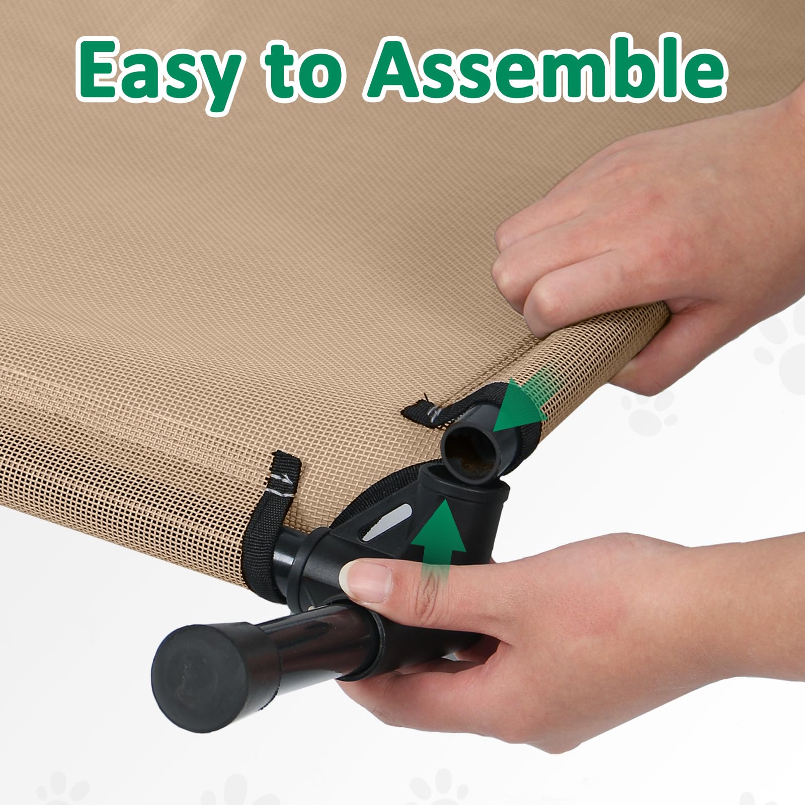 Kmfyzye Raised Dog Beds For Large Dogs, Cooling Elevated Dogs Bed Outdoor, Lifted Dog Cot Bed With Heavy Duty Frame & Breathable