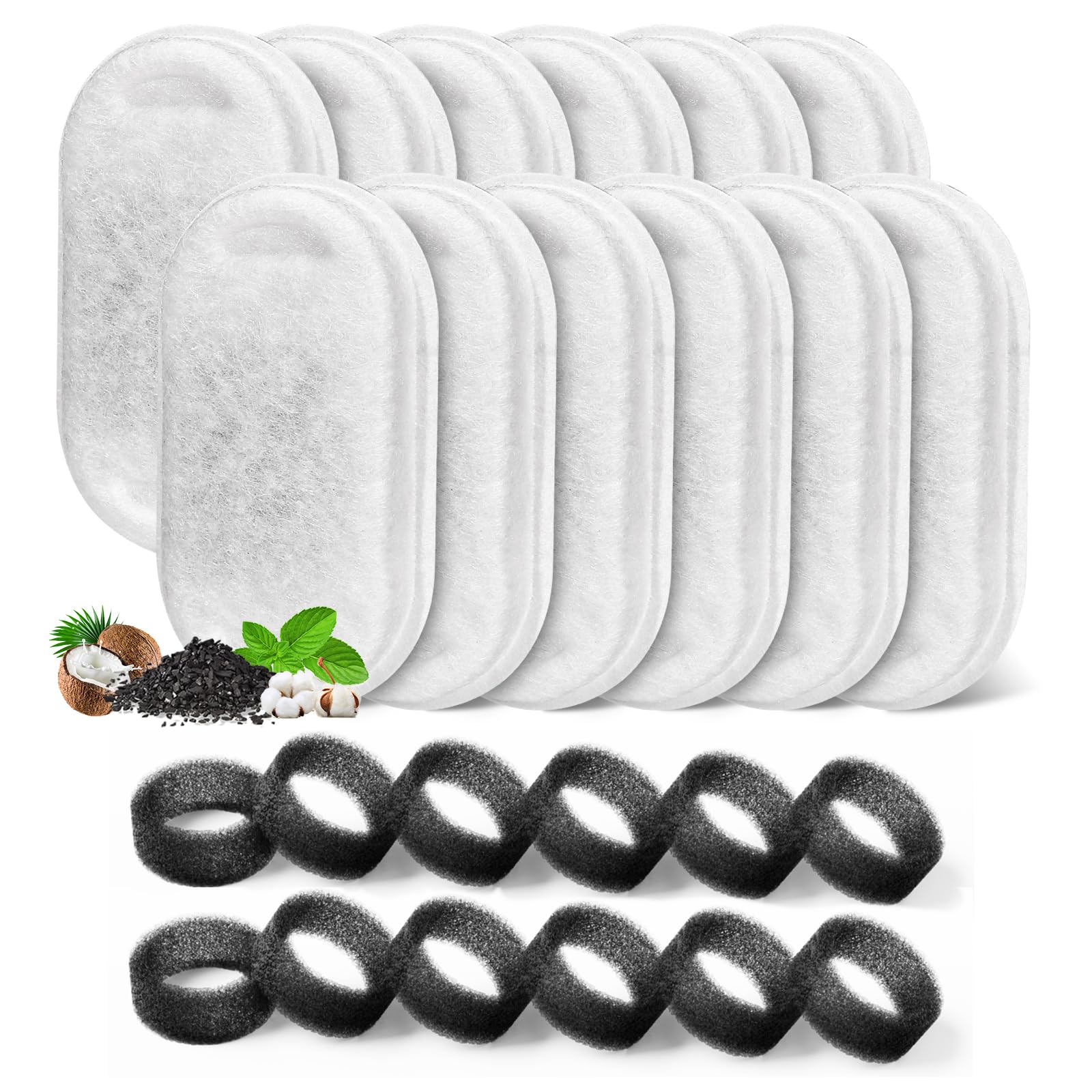 Cat Water Fountain Filter, Filters Replacement For 108Oz/3.2L&67Oz/2L&135Oz/4L Stainless Steel Pet Water Drinking Fountain, Dog 