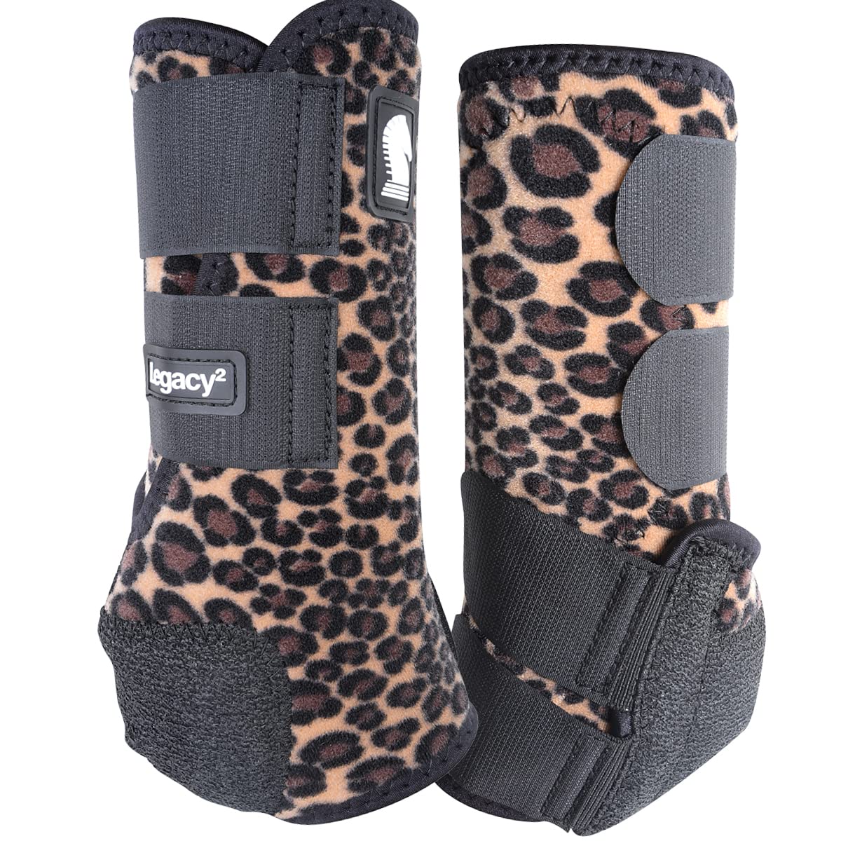 Classic Equine Legacy2 Support Boots, Hind (Cheetah, Medium)