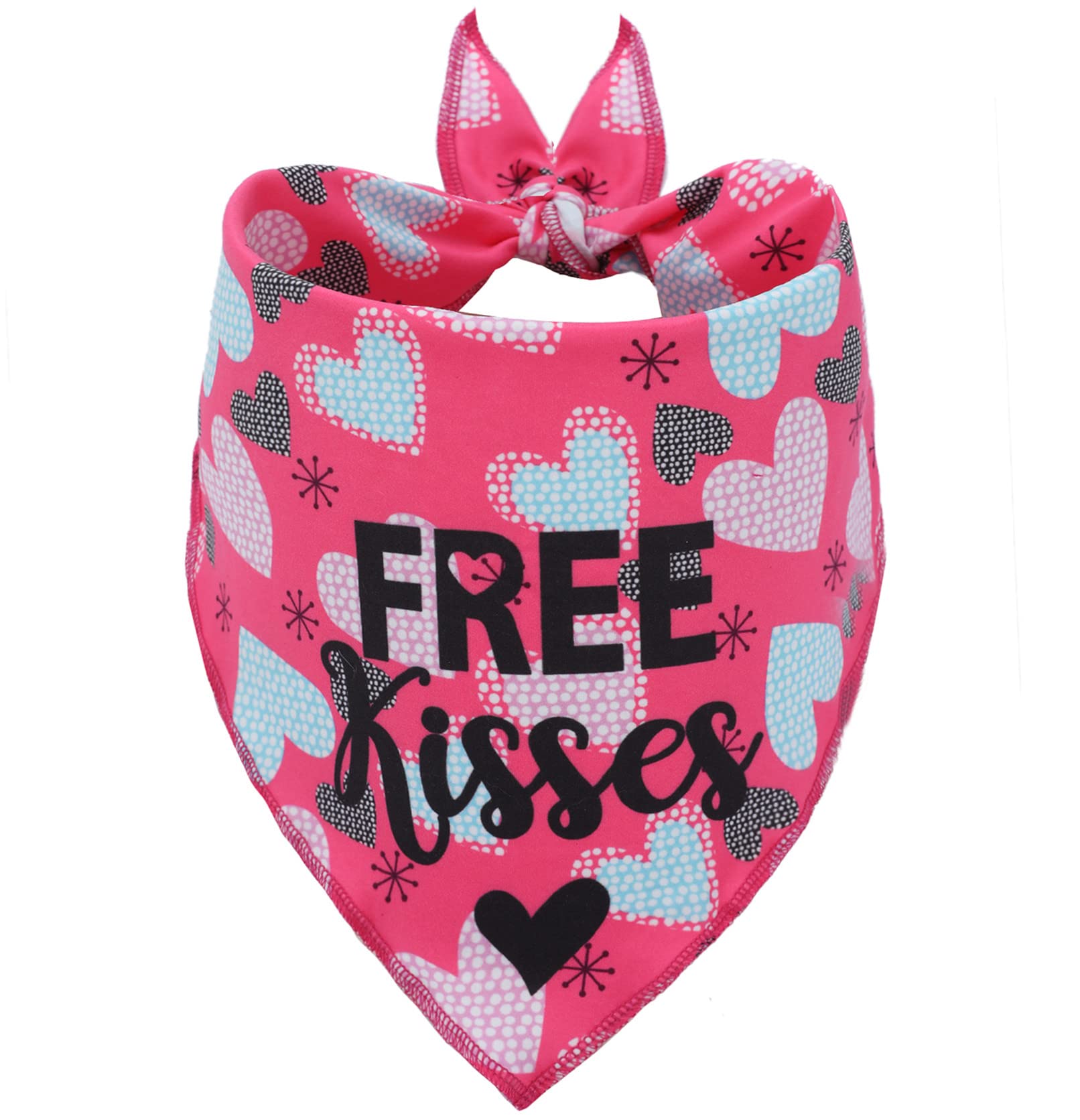 Boombone Valentines Dog Bandana, Heart Dog Bandana For Medium Large Dogs