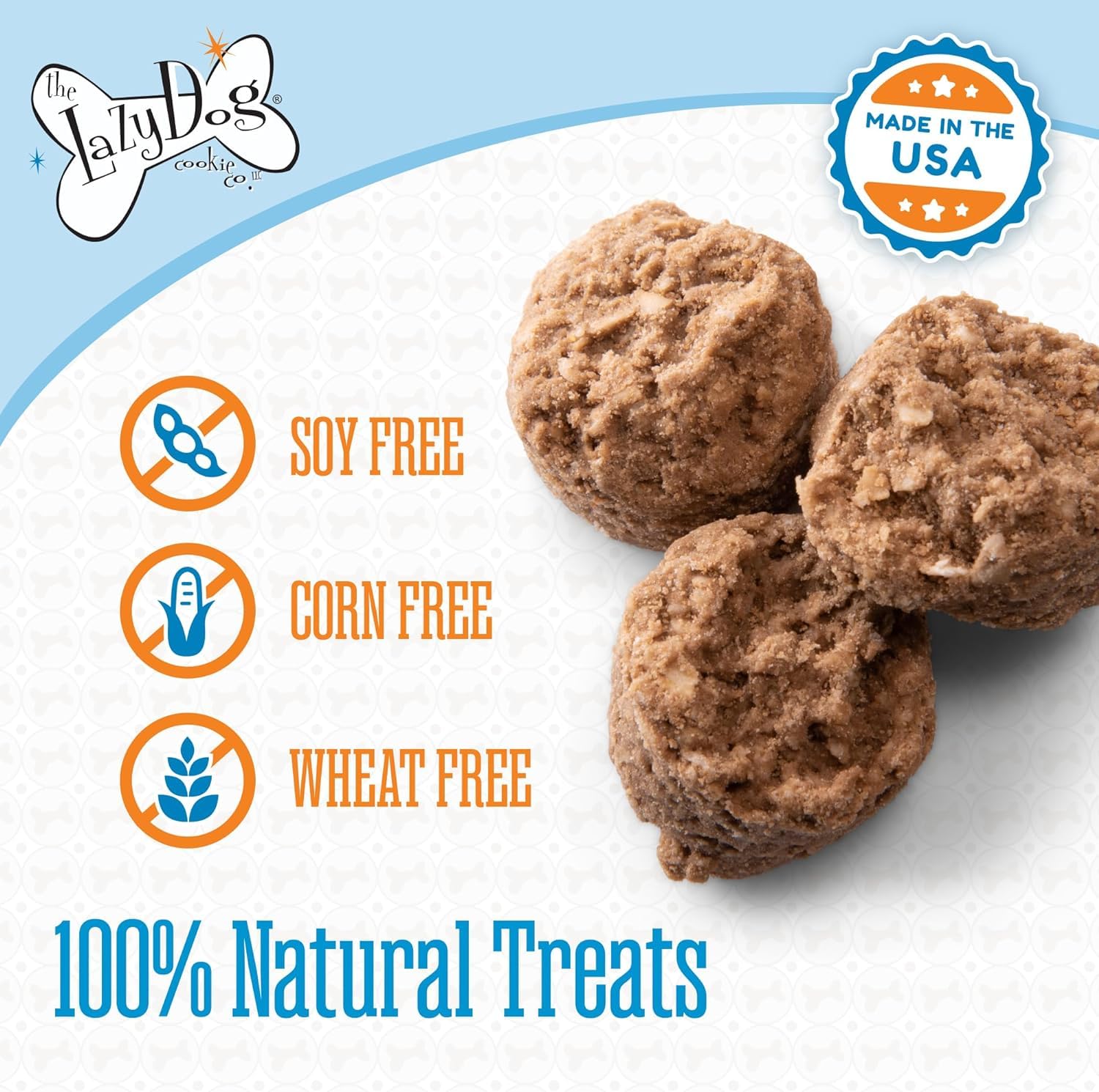 The Lazy Dog Cookie Co. Soft Dog Treats, Mutt Mallows Maple Bacon Kissies, for Small, Medium and Large Dogs, Wheat-Free, Baked i