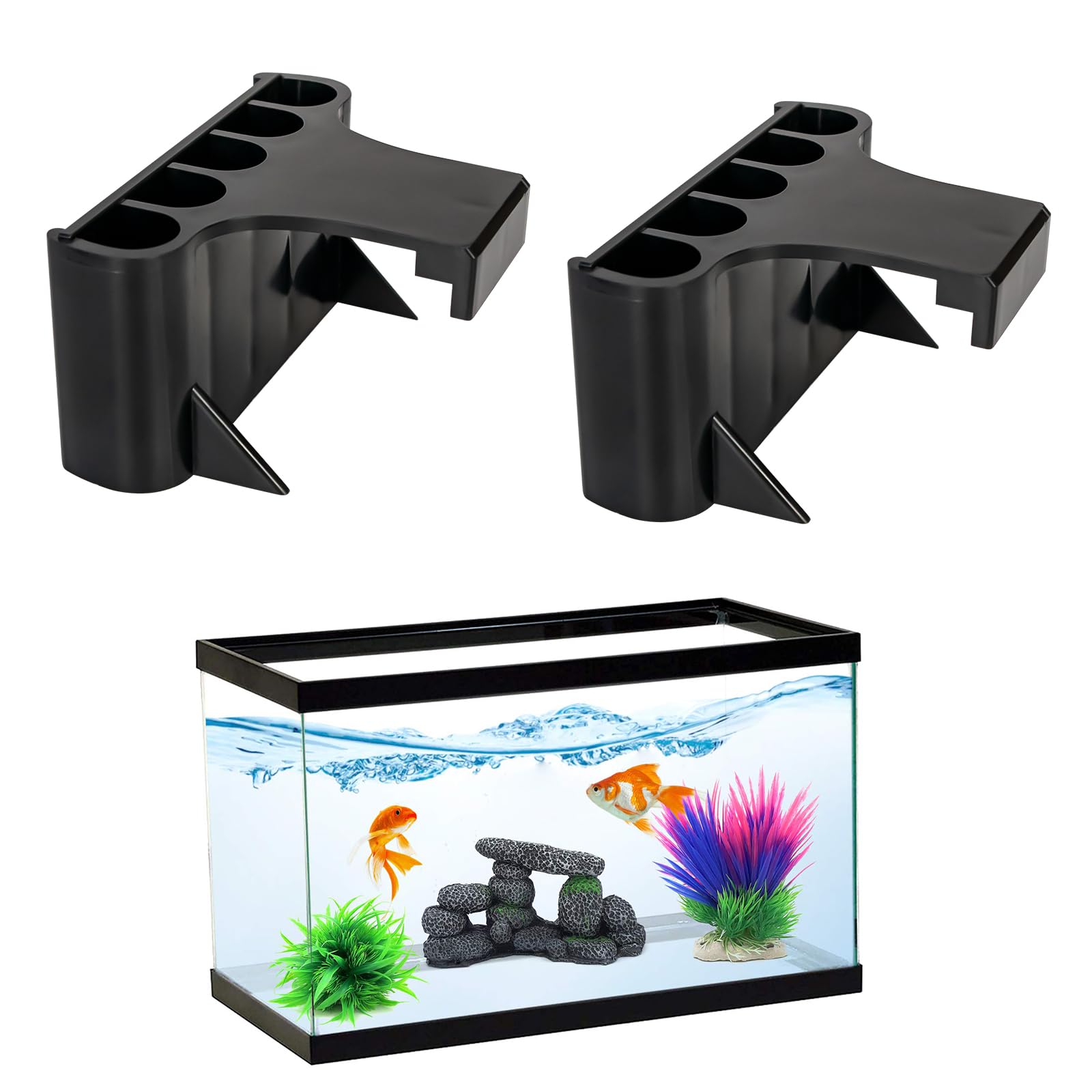 2 PCS Aquarium Plant Holder Top Hanging Fish Tank Plant Pot Aquarium Planter Cups for Water Feature Decoration