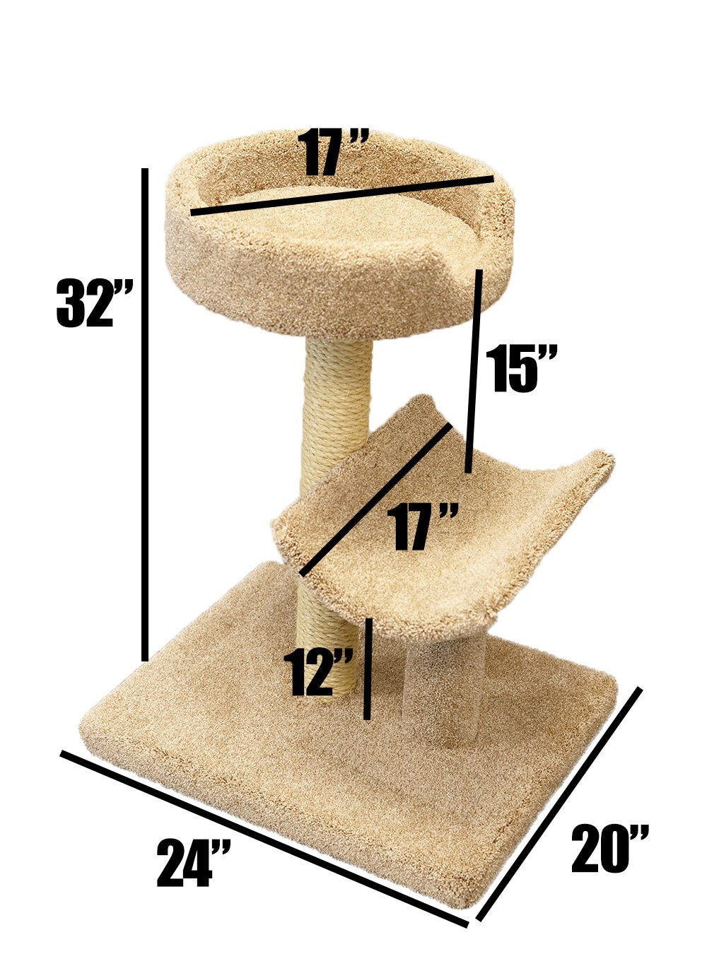 Prestige Cat Trees Brown Kitty Condo, Large