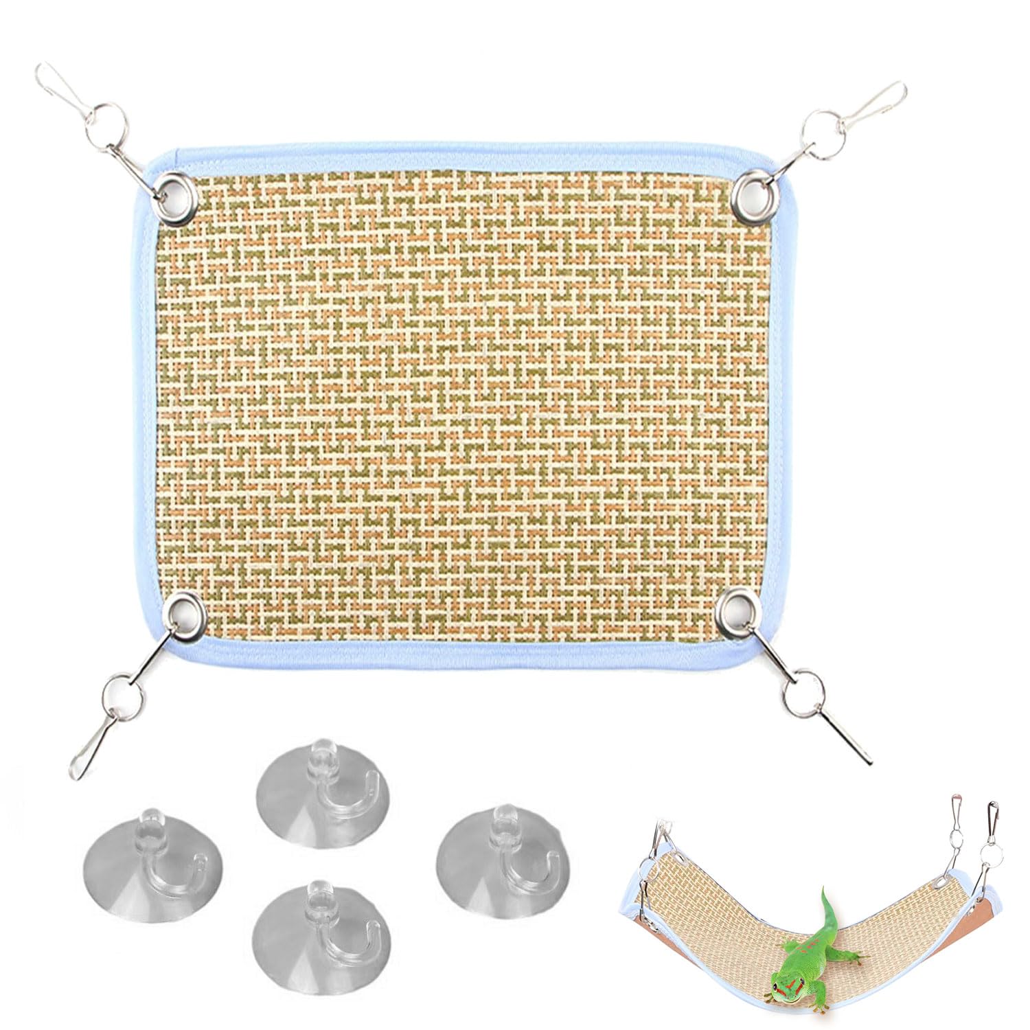 Teladeshx Reptile Hammock Bearded Dragon Sleeping Mat Hammock Suitable For Lguanas, Axolotls, Anoles, Geckos, Snakes, Chameleon 