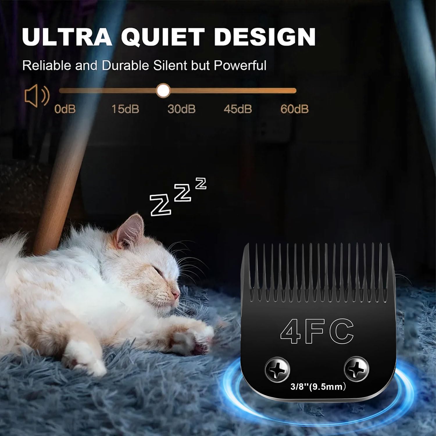 2Pcs 4Fc Blades Dog Grooming Blades Compatible With Andis Dog Clippers,Dog Clipper Blades Compatible With Oster A5,Wahl Km10 Dog