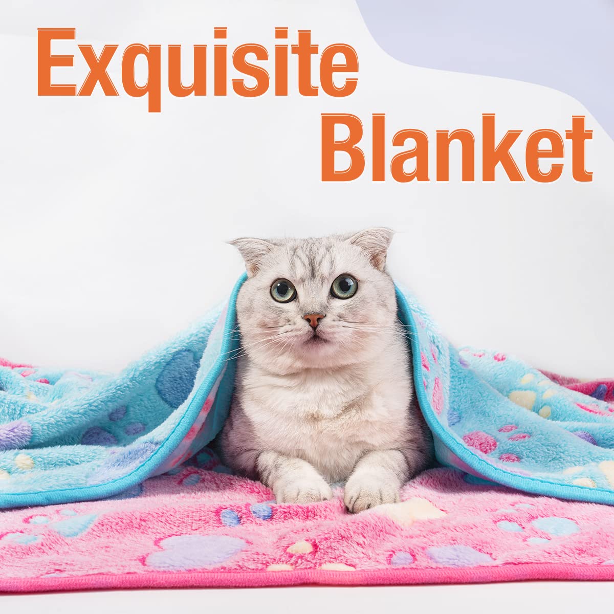 Pet Soft Blankets For Dogs - Fluffy Cats Dogs Blankets For Small Medium & Large Dogs, Cute Print Pet Throw Puppy Blankets Fleece (Heart, 3S)