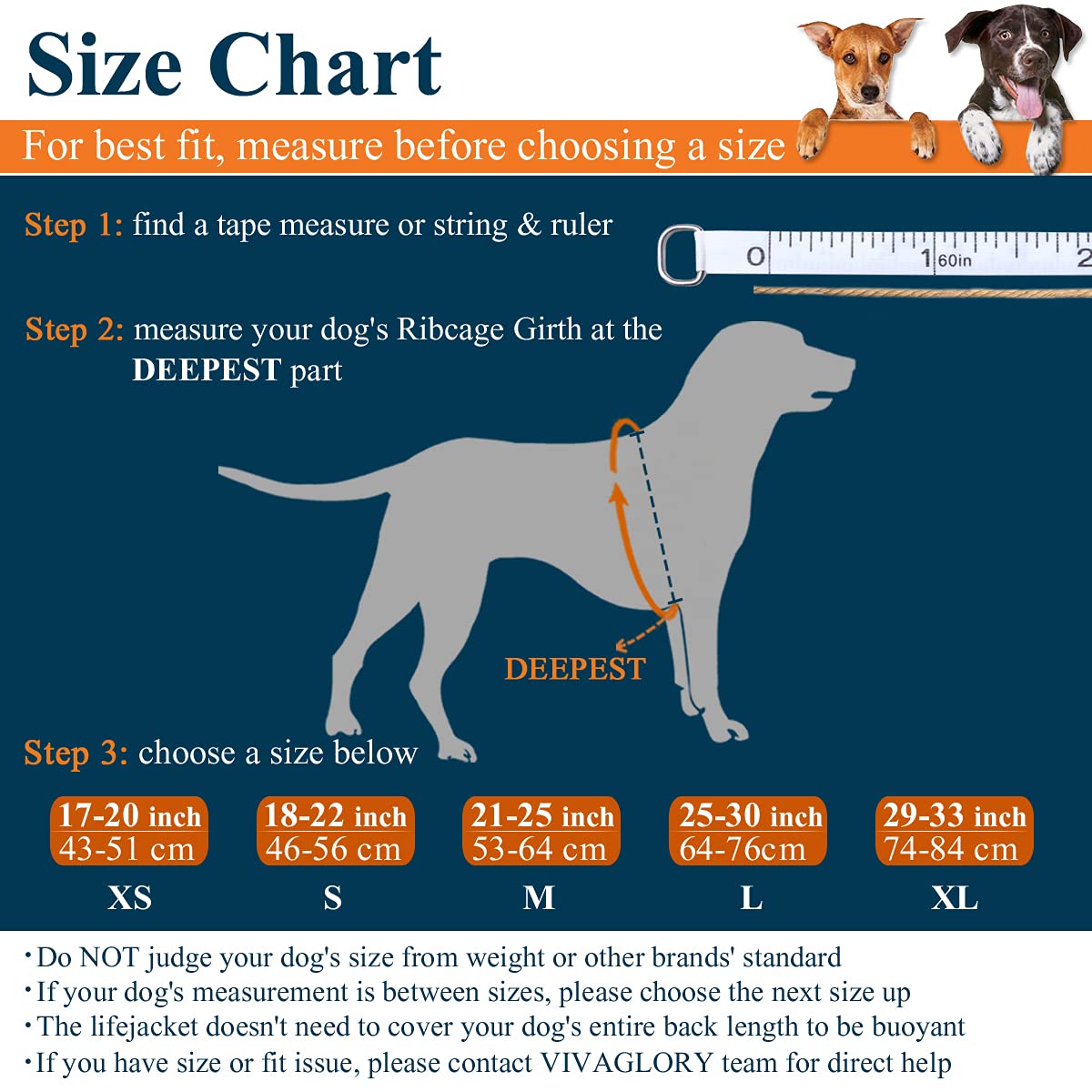 Vivaglory Life Jacket For Dogs Of Sports Style, Water Vest Jacket For Dog, Heavy Duty Pet Safety Vest, Comfortable Neoprene Lifejackets With Hook & Loop Closure, Red, Large