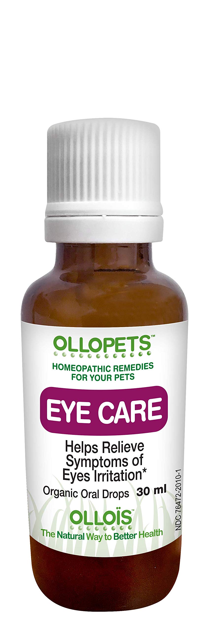 OLLOPETS Eye Care, Organic Homeopathic Remedy for All Pets, 1 Fl Ounce