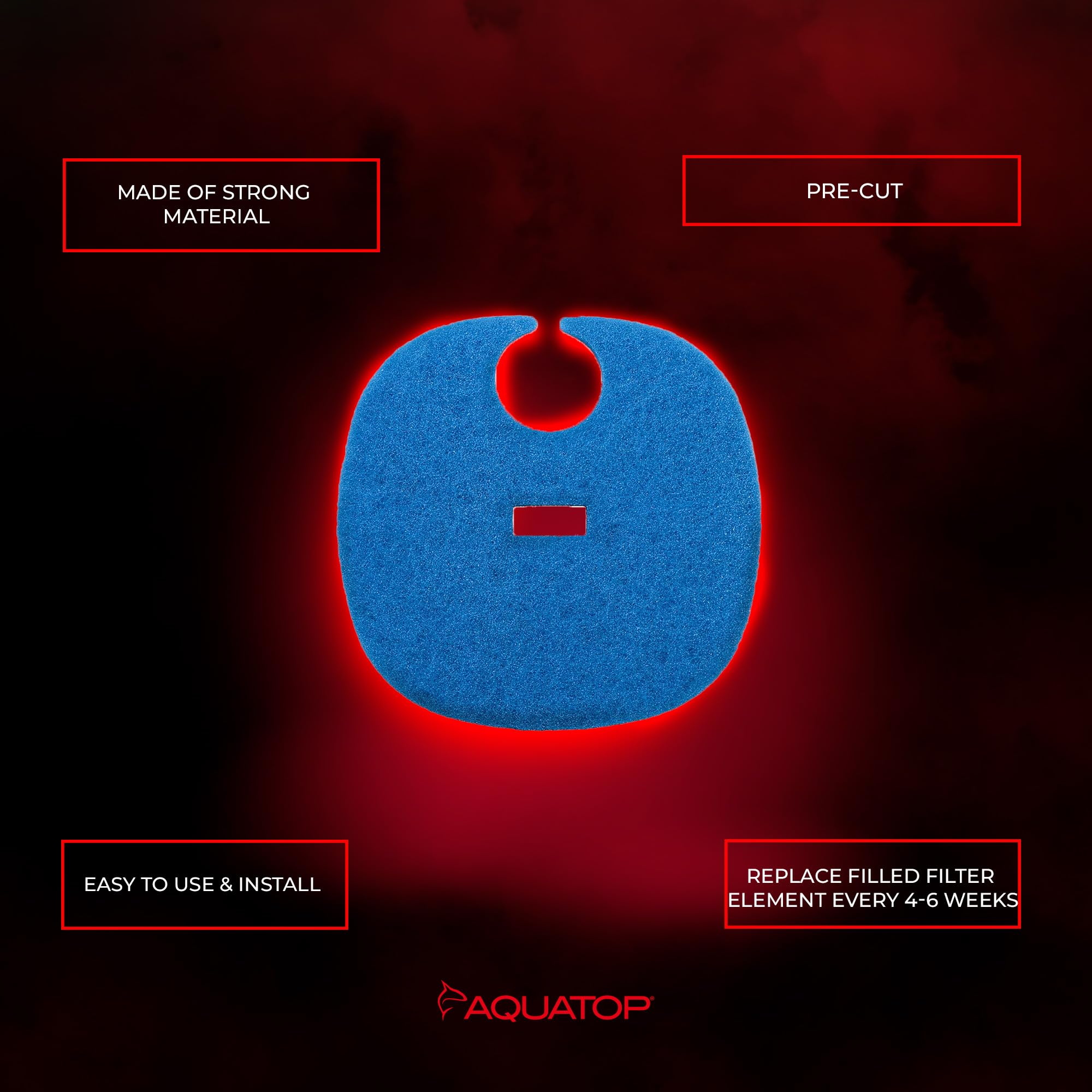 AquaTop Coarse Blue Filter Sponge with Bag & Header - Fits FZ9 Canister Filter - Traps Large Waste for Cleaner Water - Ideal for