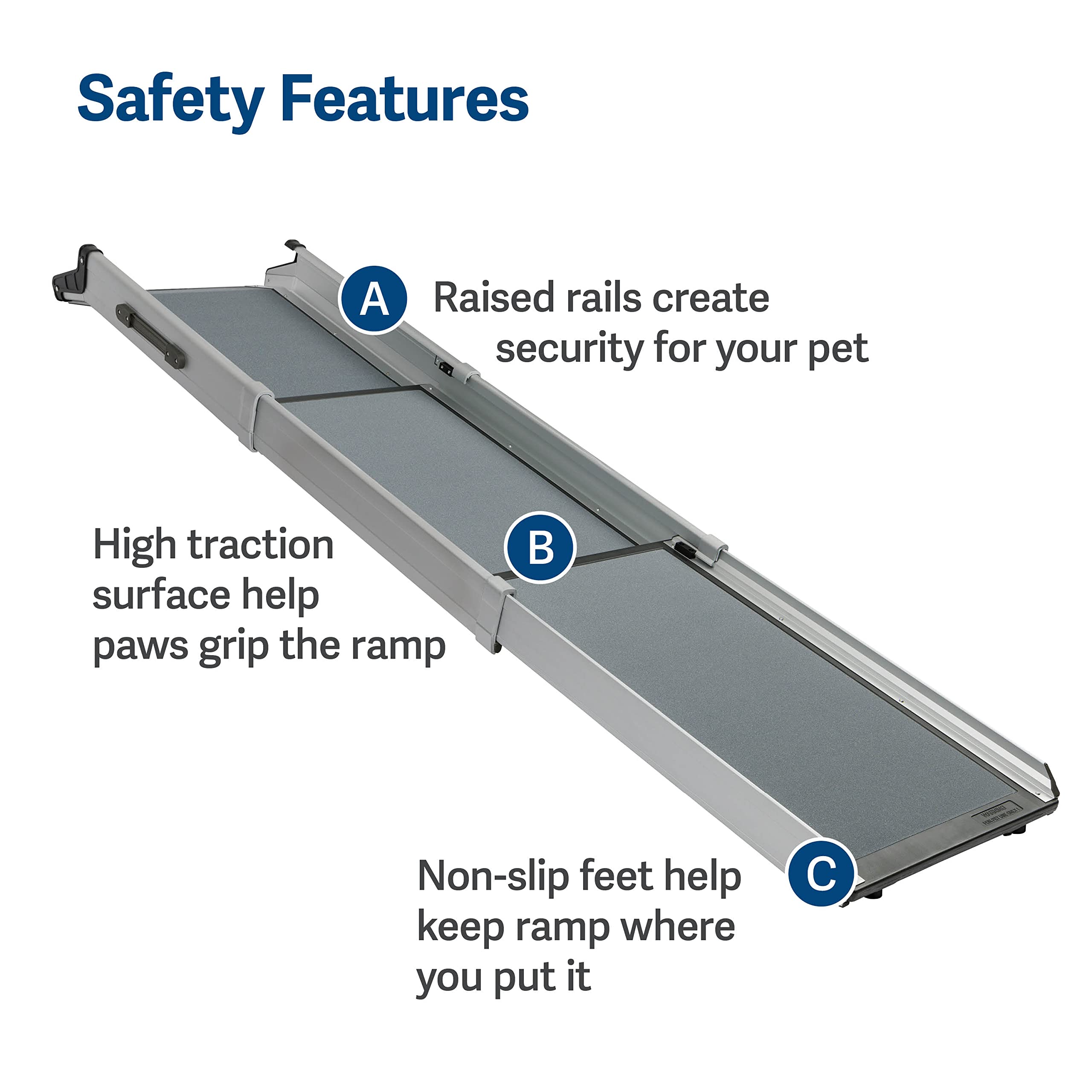 Petsafe Happy Ride Compact Telescoping Dog Ramp, Portable Pet Ramp For Cars, Trucks & Suvs With Adjustable Sizing