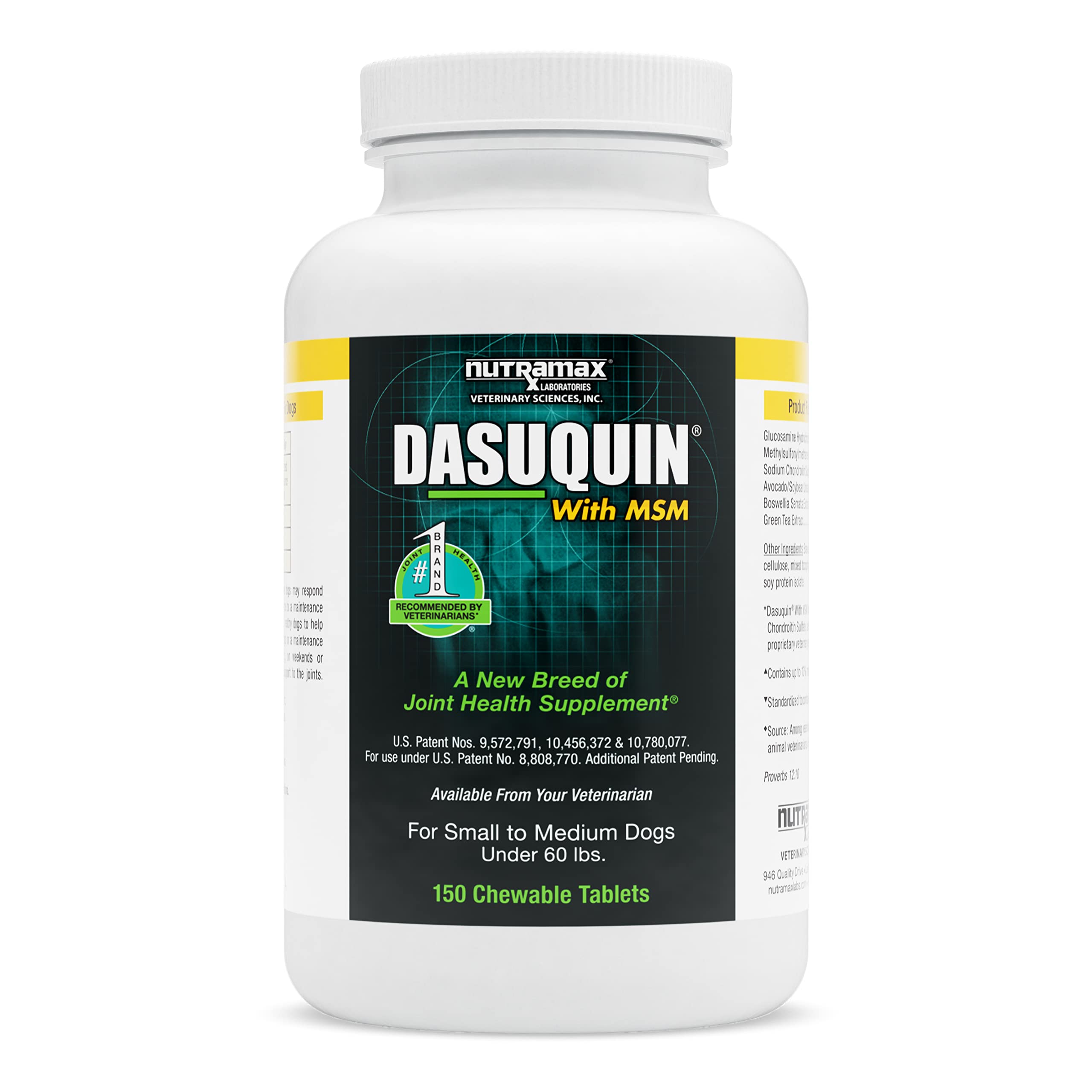 Nutramax Dasuquin with MSM Joint Health Supplement for Small to Medium Dogs - With Glucosamine, MSM, Chondroitin, ASU, Boswellia