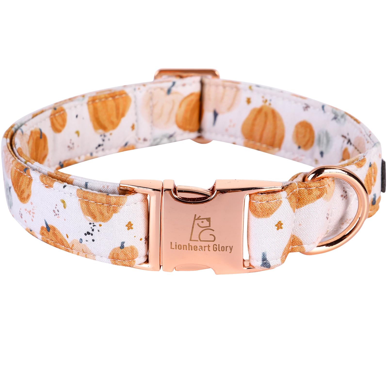 Lionheart Glory Dog Collar Halloween Collar Dog Fall Dog Collars, Adjustable Heavy Duty Dog Collar For Small Dogs Pumpkin Collar Dog