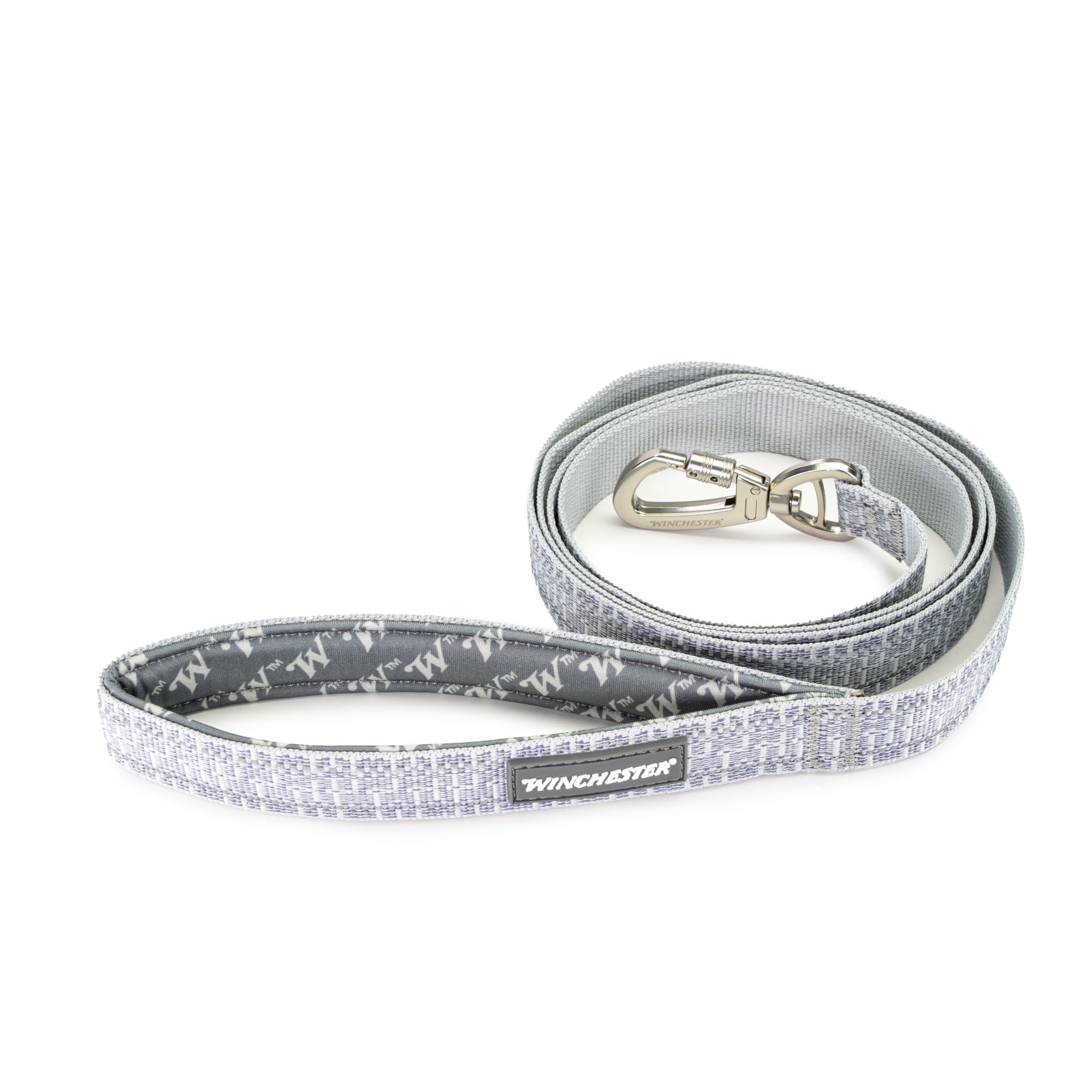 Winchester Pet Deluxe Reflective 6-Foot Carabiner Poly Webbing Leash, Icelandic Blue