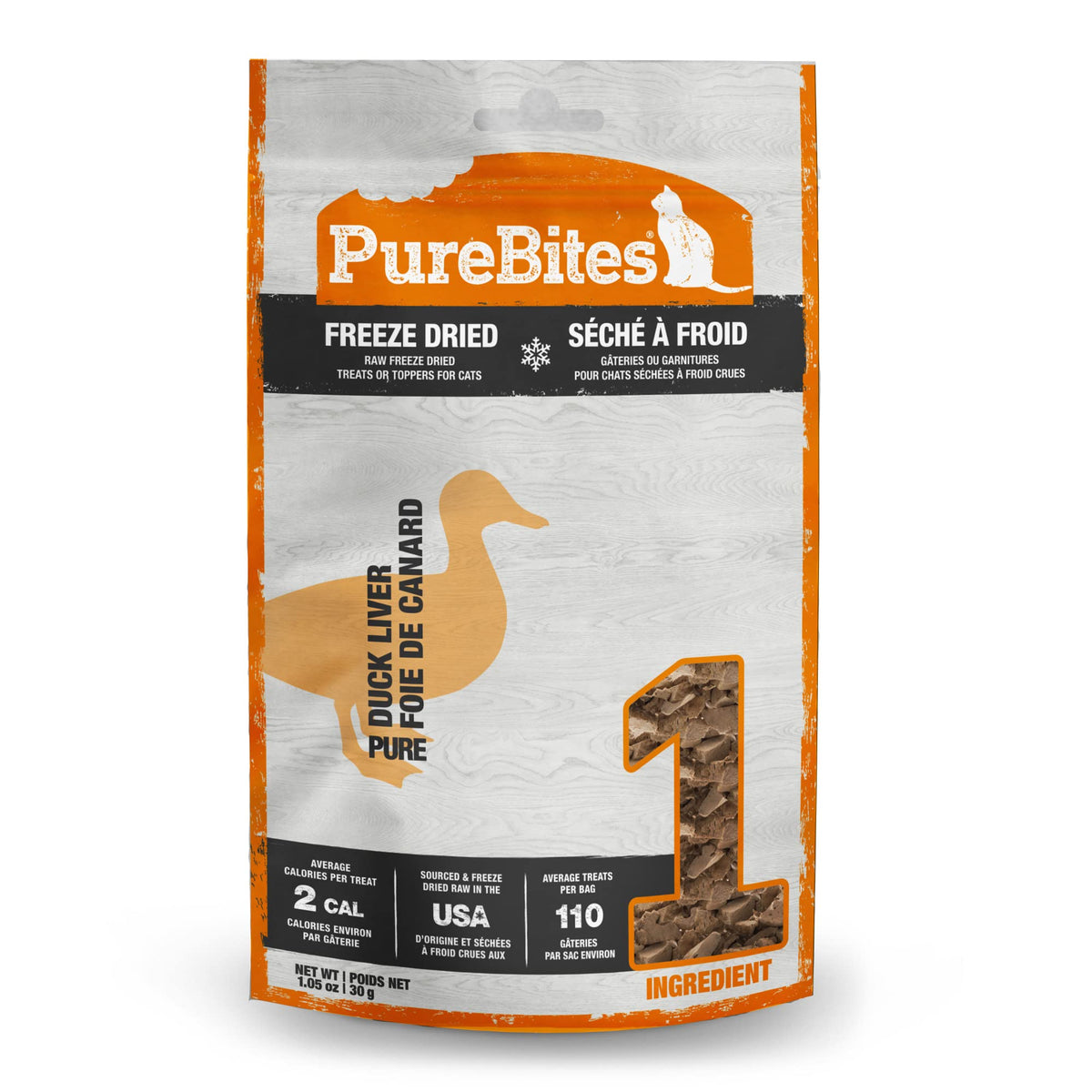 Purebites Duck For Cats, 1.05Oz / 30G - Value Size