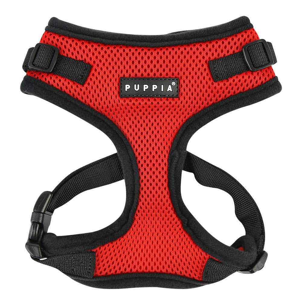 Authentic Puppia Ritefit Harness With Adjustable Neck, Red, Extra-Large