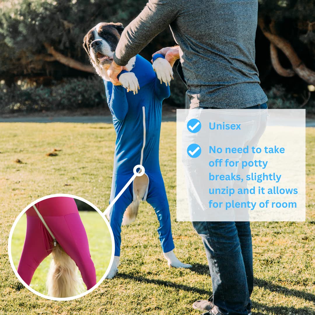 Shed Defender Original Dog Onesie for Dog Shedding, Seen on Shark Tank, Lightweight Breathable, Bodysuit for Dogs, Recovery Suit