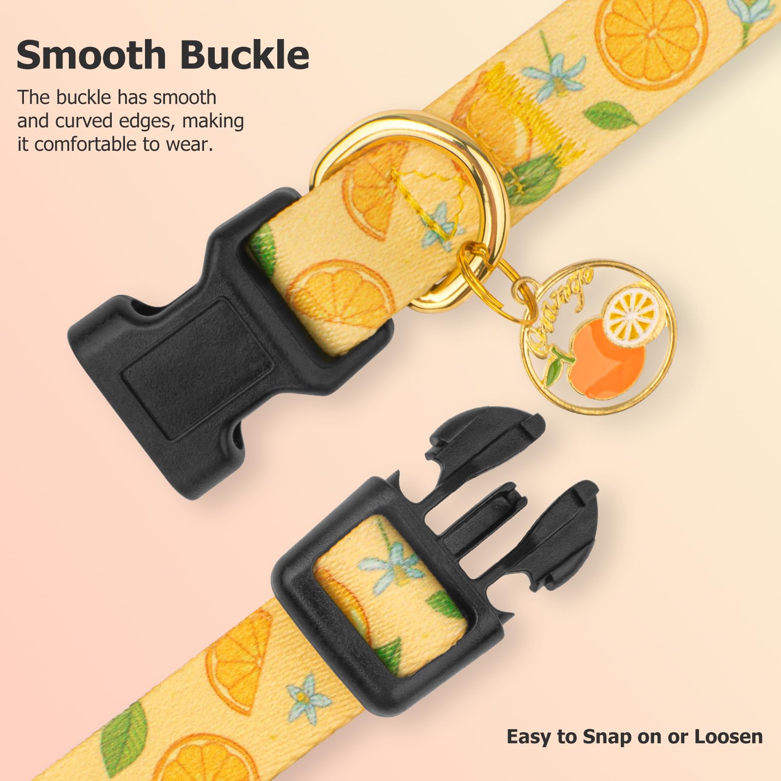 Handmade Dog Collar for Small Medium Large Dogs,Yellow Lemon with Pendant Fall and Winter Fashions Dog Collar,Ideal for Girl Dog
