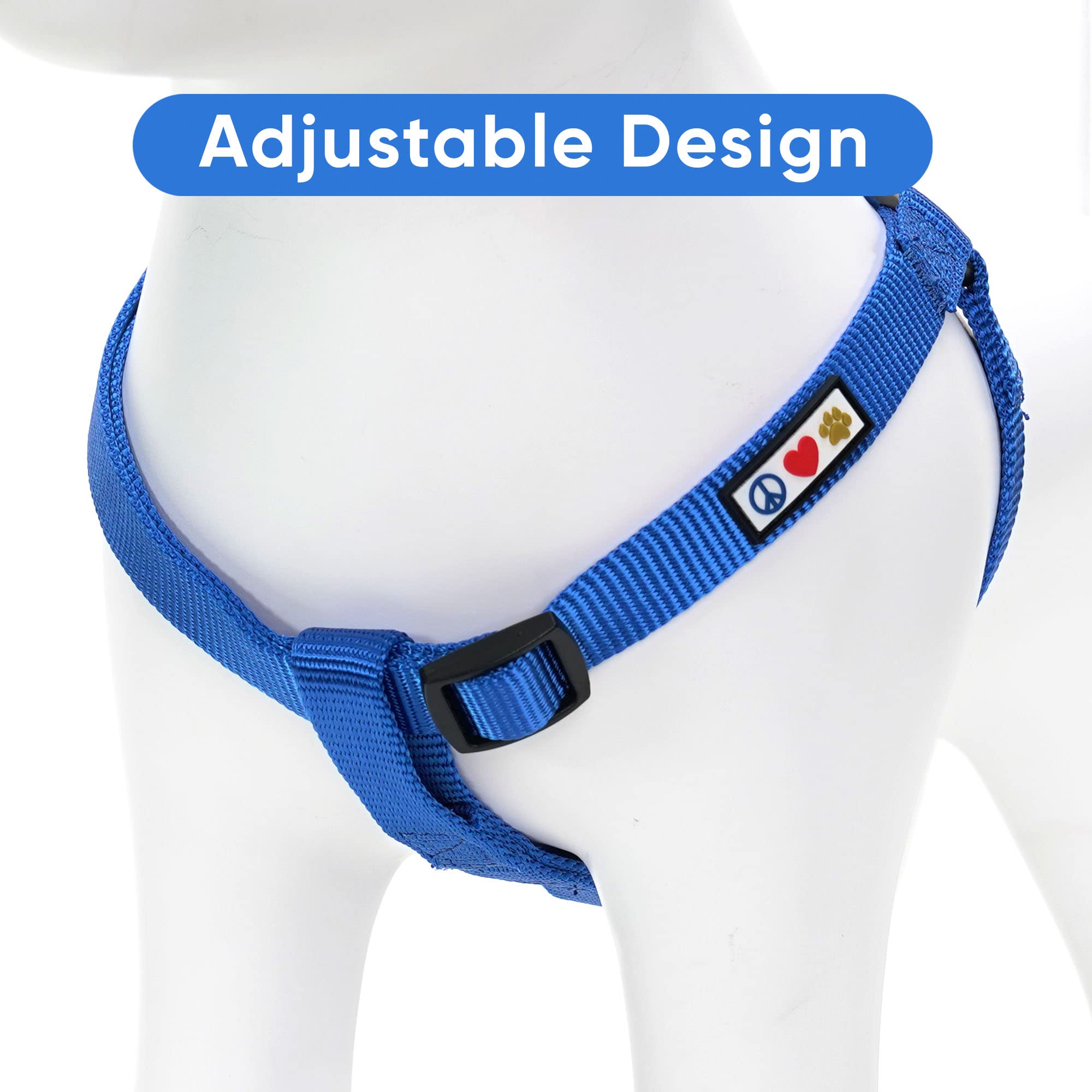 Pawtitas Solid Color Step In Dog Harness Or Vest Harness Dog Training Walking Of Your Puppy Harness Small Dog Harness Blue Dog Harness