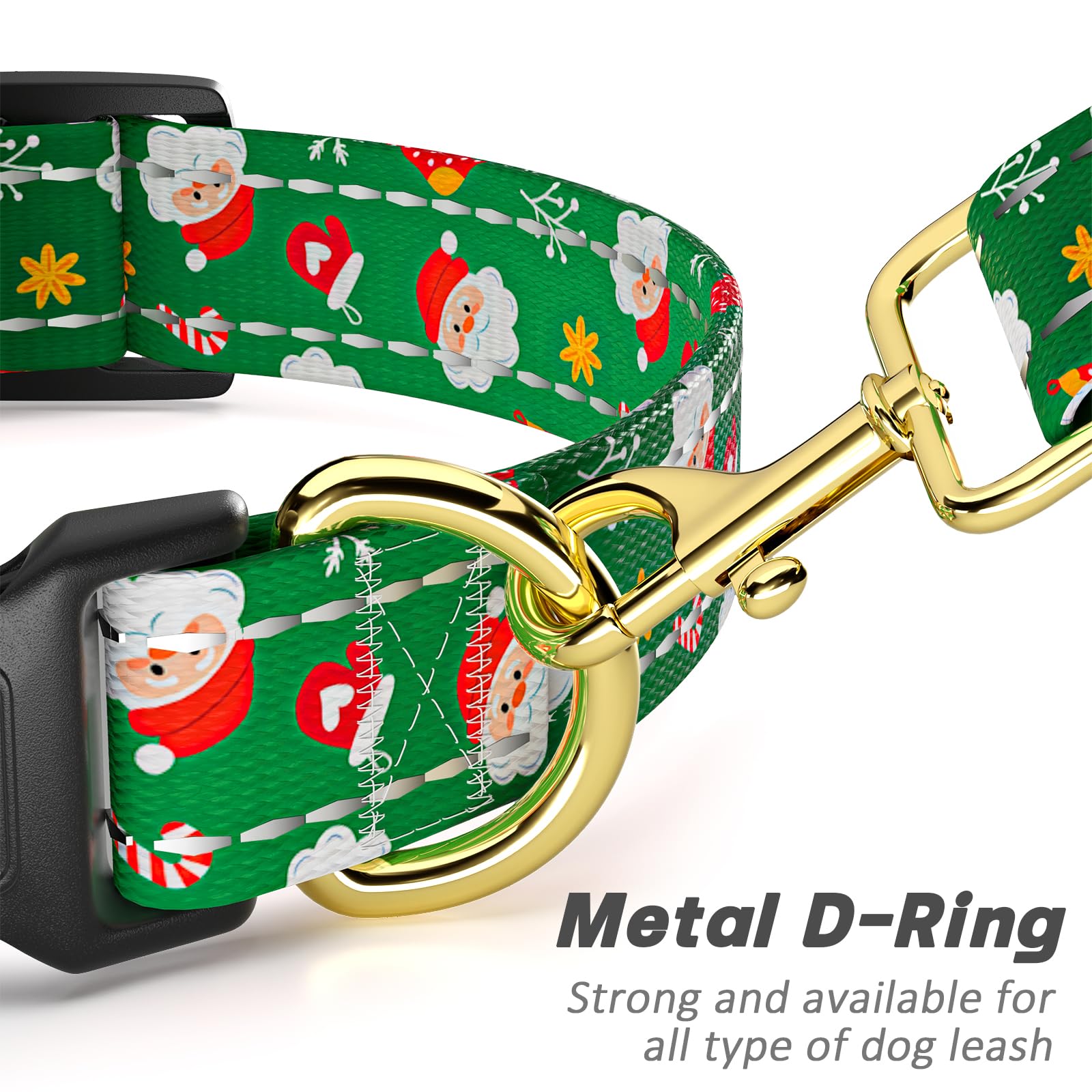 Tmoodel Reflective Dog Collar, Cute Christmas Style Dog Collar For Small Dogs, Soft Nylon Puppy Collar For Boy And Girl Female D