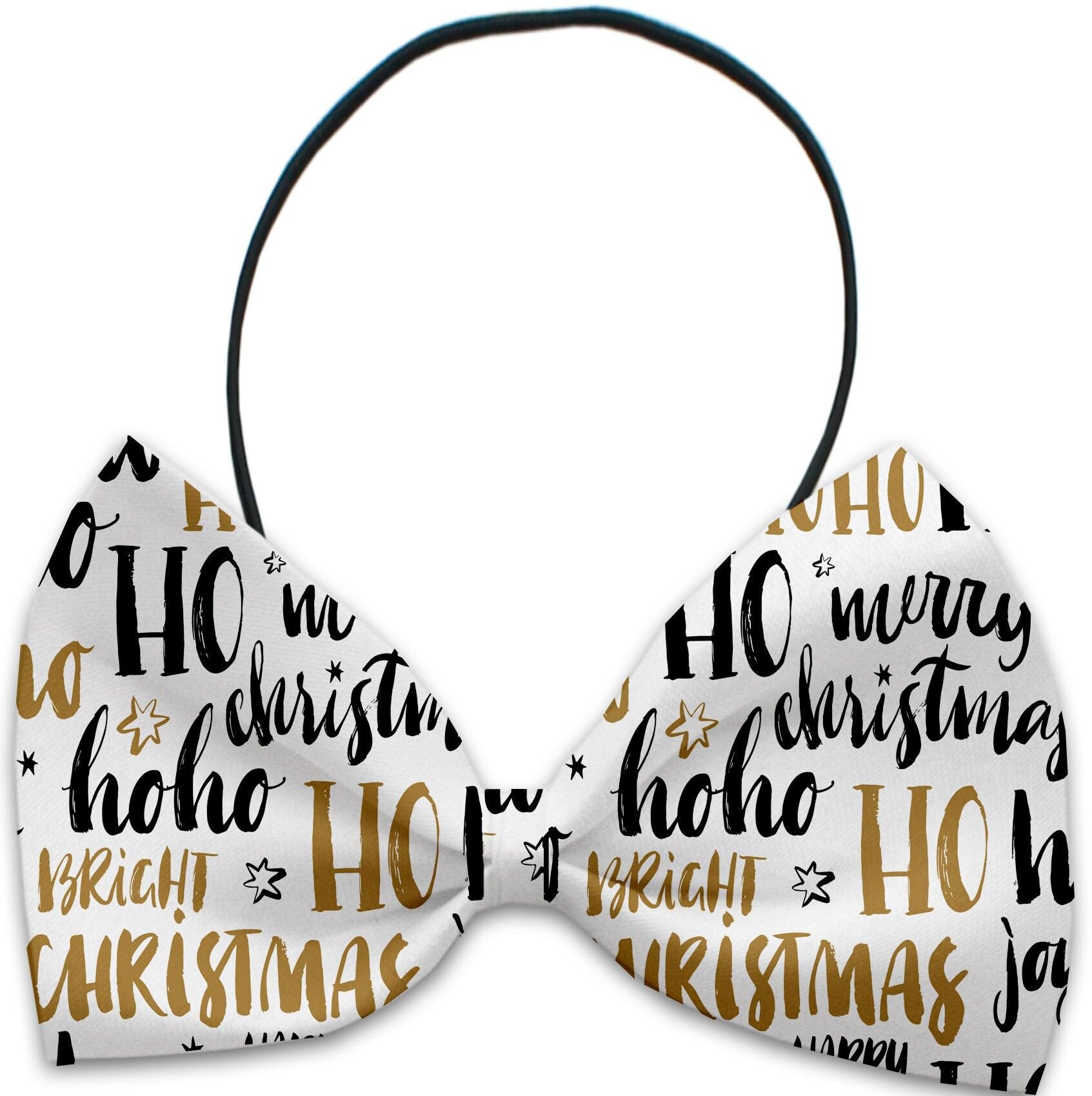 Christmas Pet, Dog and Cat Bow Ties, Christmas Carols Group (Choose from 10 Different Patterns!) Collar Strap Santa Sayings