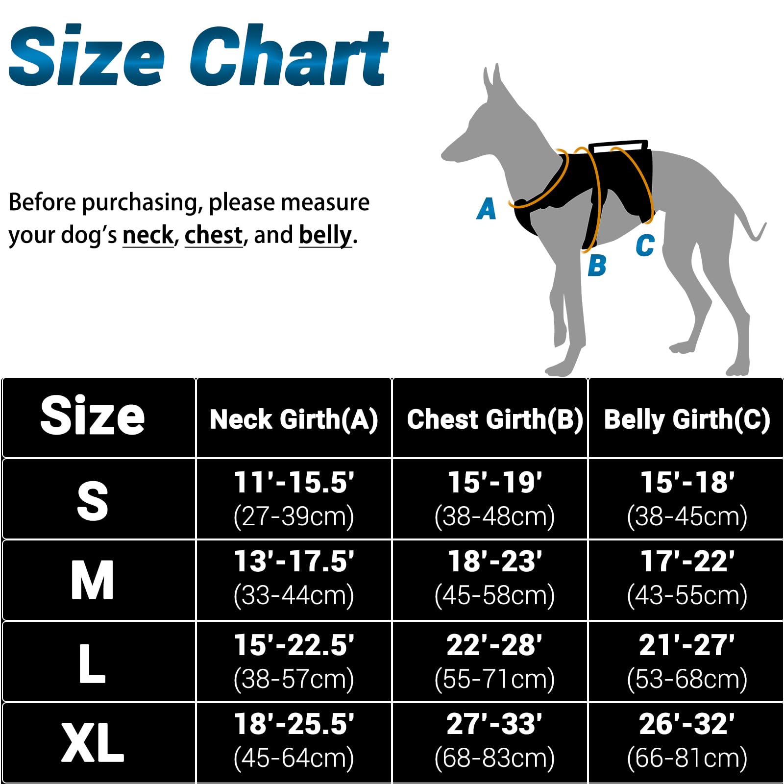 Belpro Multi-Use Support Dog Harness, Escape Proof No Pull Reflective Adjustable Vest With Durable Handle, Dog Walking Harness For Big/Active Dogs (Black, S)