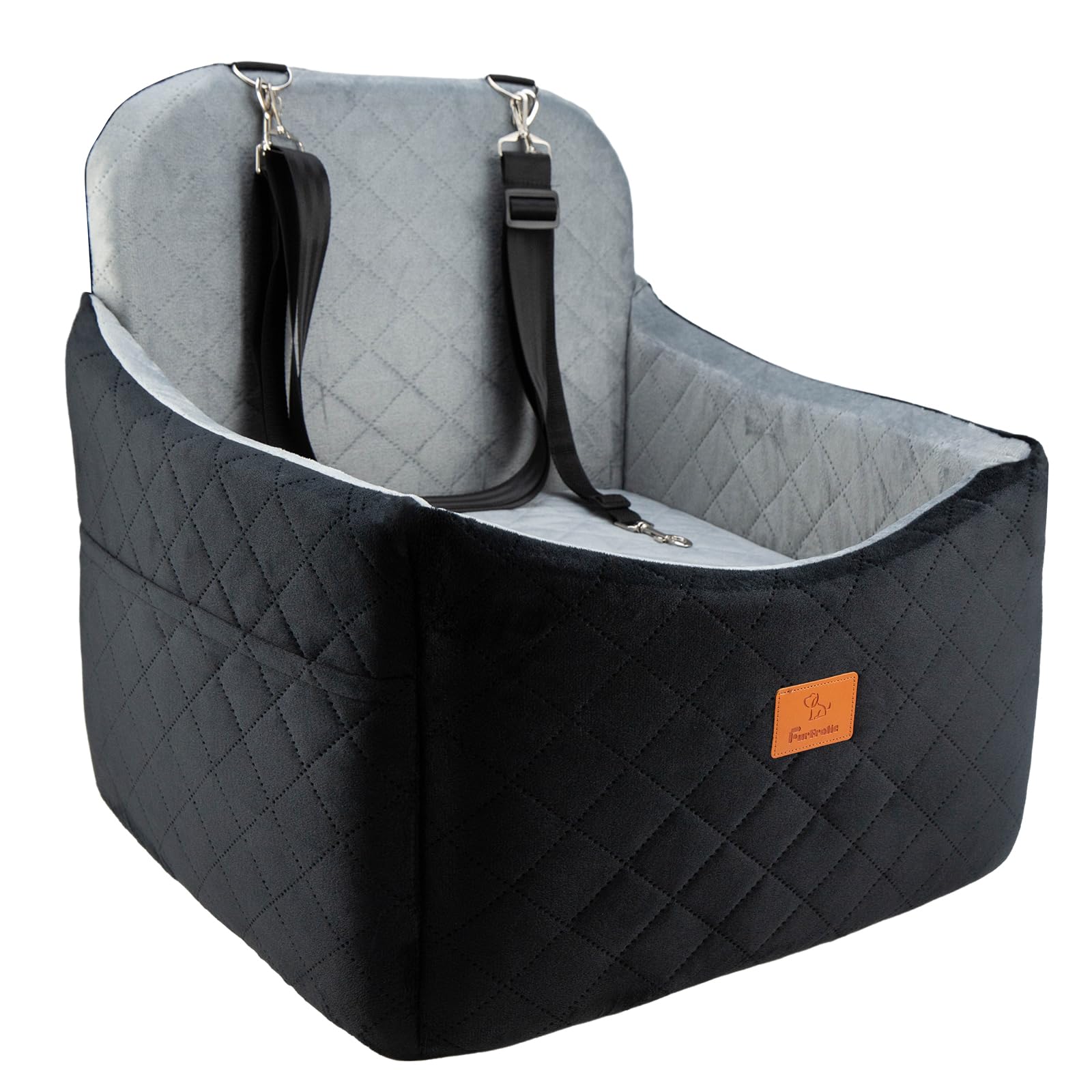 Dog Car Seats for Small/Medium Dogs, FurFrolic Memory Foam Dog Booster Seat for Small Dogs up to 35 lbs, Travel Pet Car Seat wit