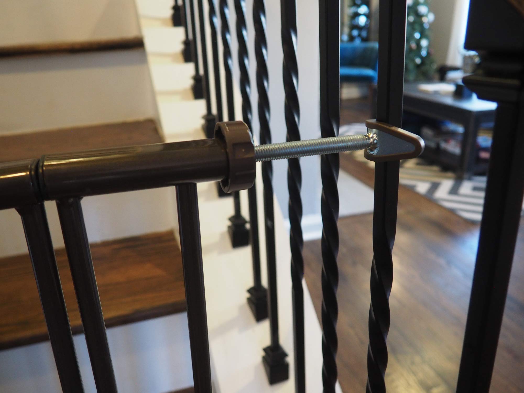 Baby Gate Guru Extra Long M8 (8Mm) Stair Banister Adapter Y-Spindle Rods 2 Pack For Pressure Mounted Baby And Pet Safety Gates (8Mm, Bronze)