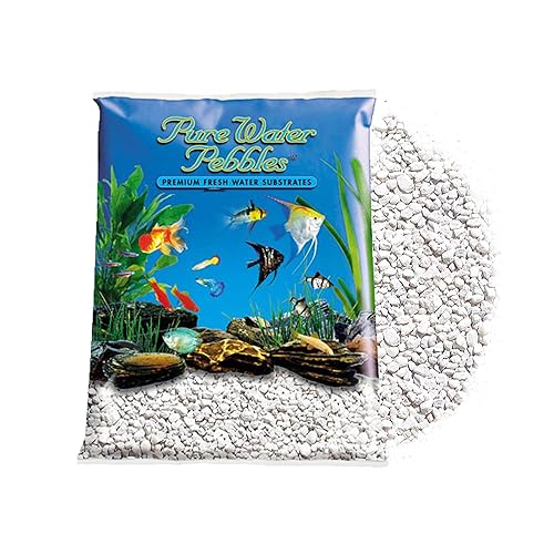 Pure Water Pebbles Snow White Aquarium Gravel, 25 Lbs - Optimal Ph Balance, Enhanced Water Clarity, Aesthetic Appeal, Easy Maintenance, Eco-Friendly Aquarium Health