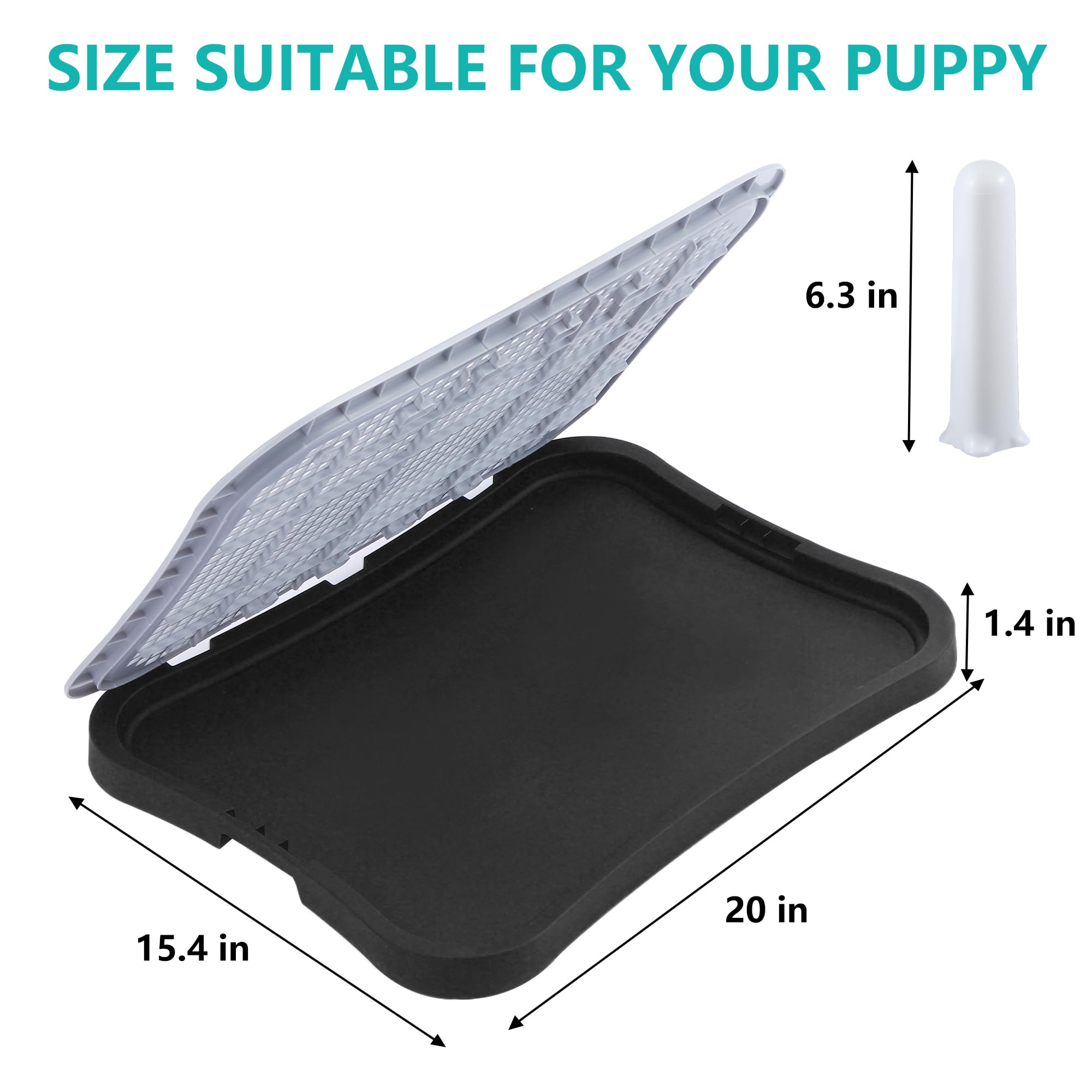 Flerdmau Indoor Dog Potty Pad, Changing Pee Pad Holder Training With Splash Guard, Puppy Pad Holder Tray For Small And Medium-Si