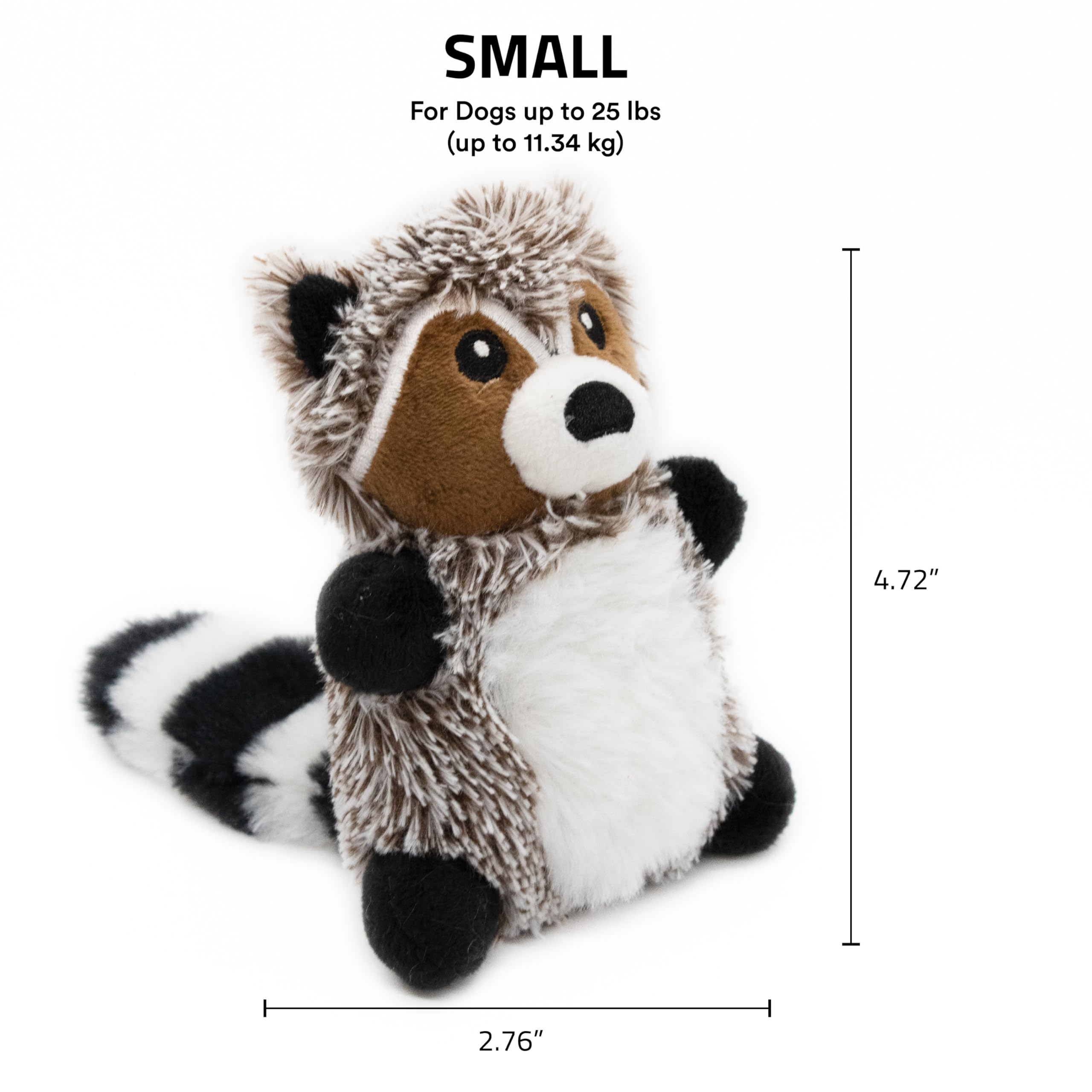 Playology Plush Toys for Dogs | Stuffed Animal Raccoon| Sweet Potato Scented for Small Dogs