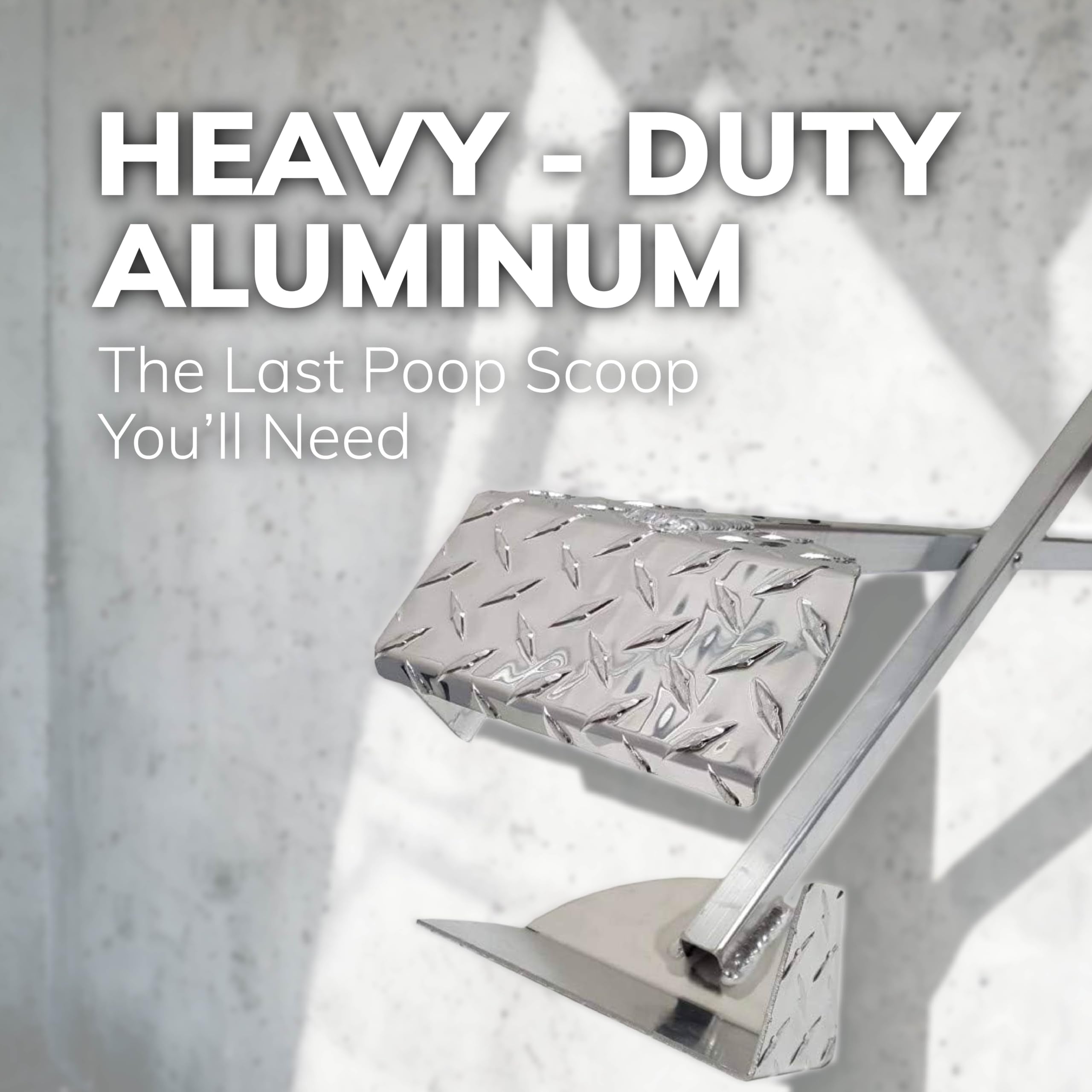 Activedogs Dog Poop Scooper Heavy Duty - Best Ever Dog Pooper Scooper - Flat Style Welded Aluminum Metal & Solid Bolt System Pet