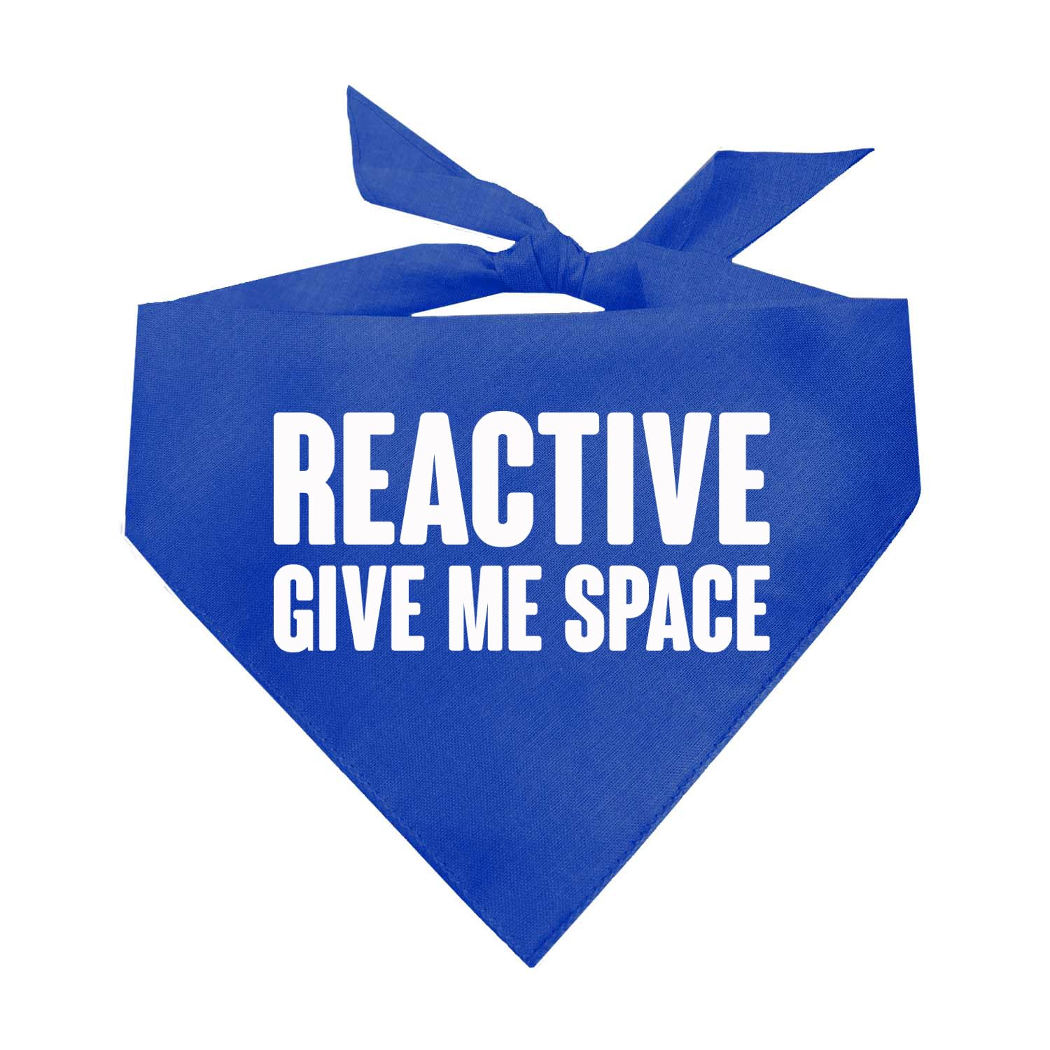 Reactive Give Me Space Dog Bandana (Royal, Xs 272)