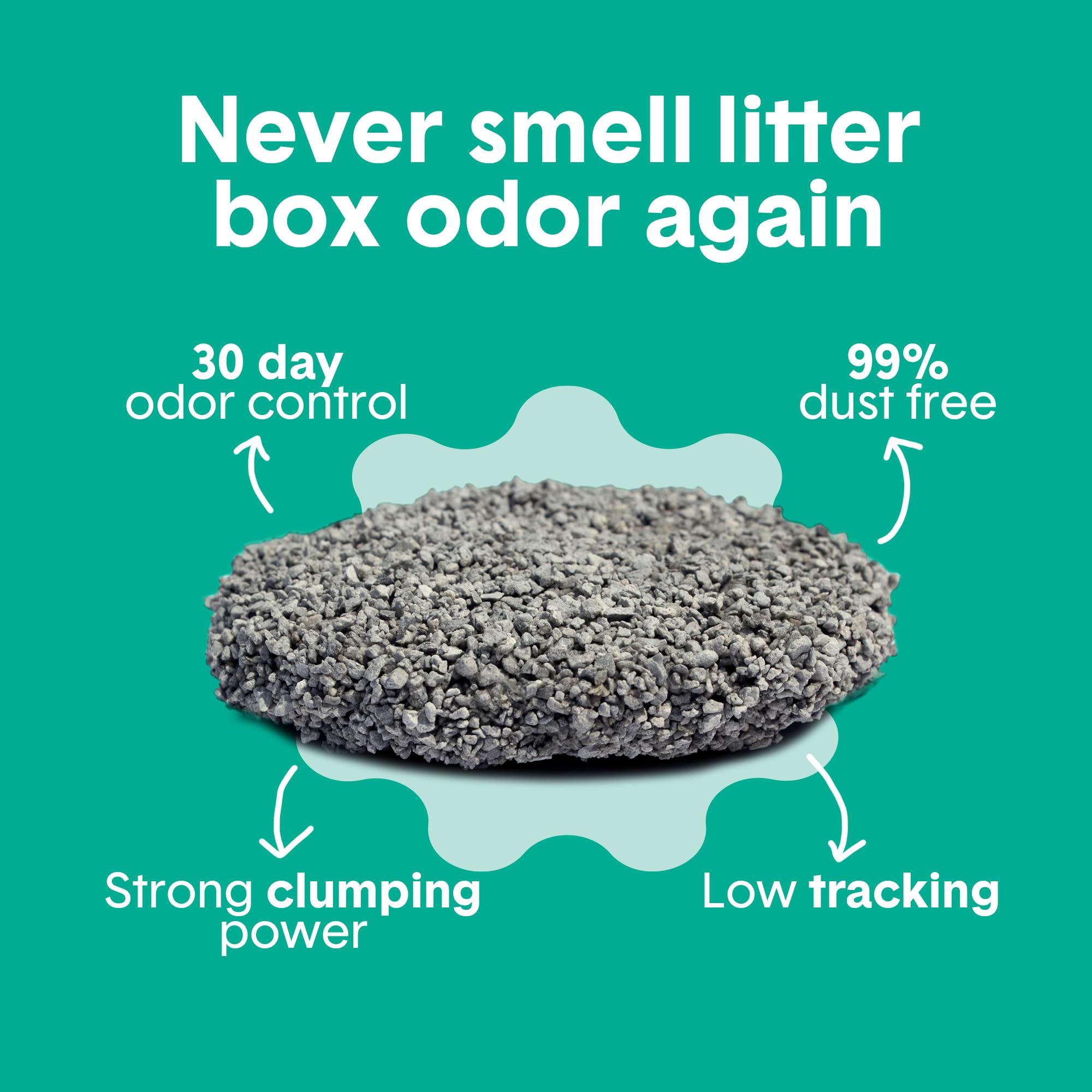 Boxie Gently Scented 30 Day Natural Odor Control Cat Litter, 40Lb Clumping Clay Kitty Litter