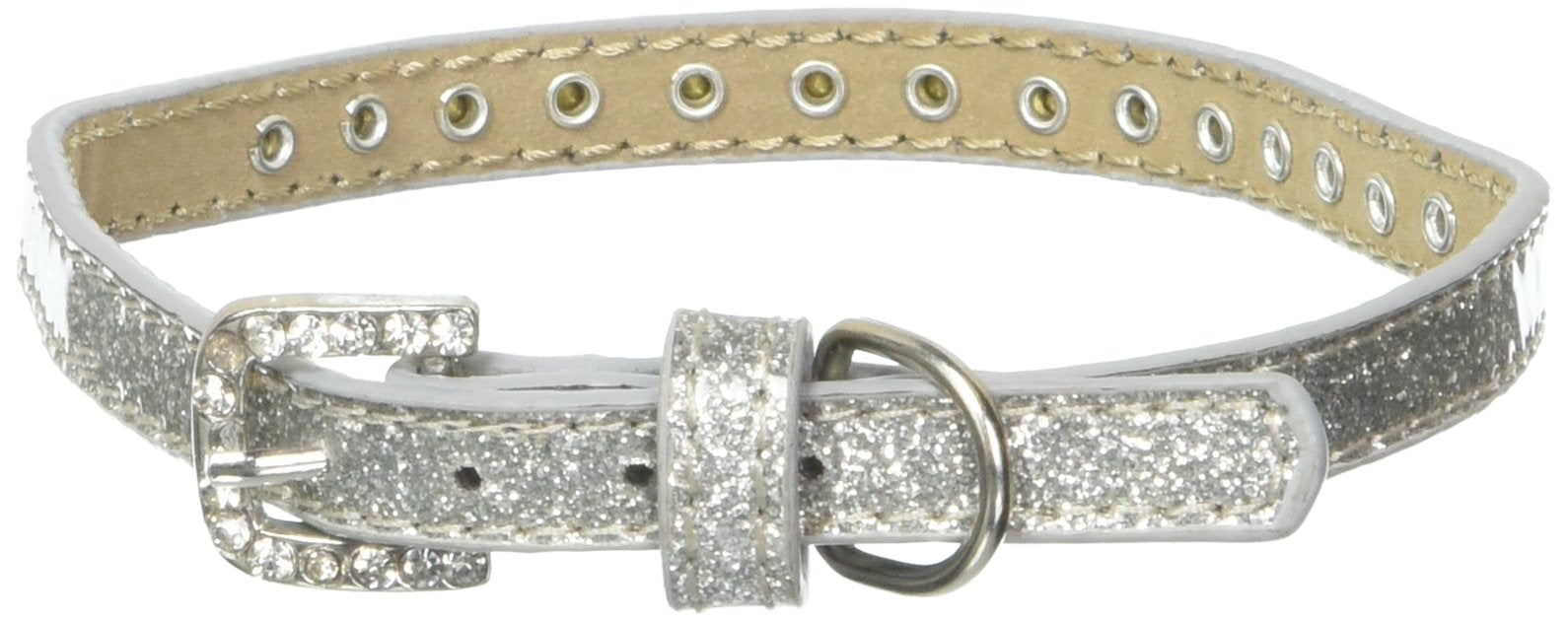 Dog, Puppy & Pet Ice Cream Collar Plain, Blank Silver 14