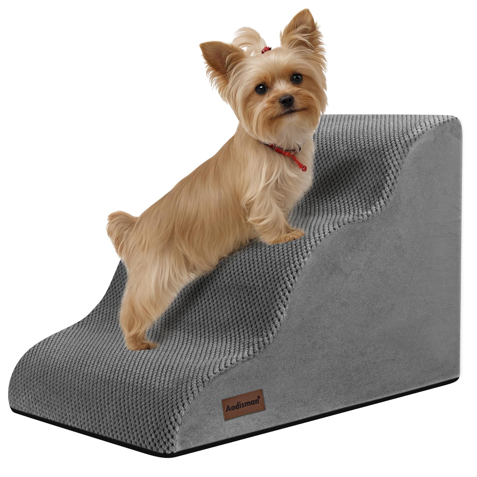 Aodisman Dog Stairs for Small Dogs,3 Step Dog Ramp for Couch and Bed,Pet Stairs with Non-Slip Bottom for Old Cats,Indoor Pet Ste