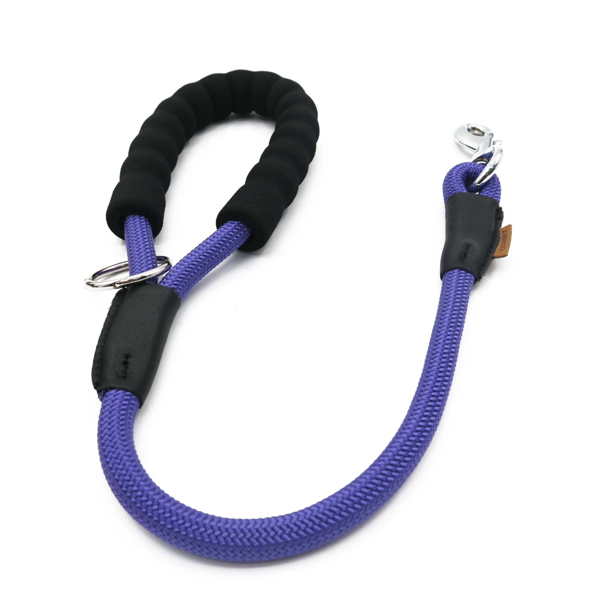 Aiminto Dog Leash, Braided Rope Traction - Walking Training Lead for Medium/Large Dogs ((1/2 '') x 2FT, Purple)