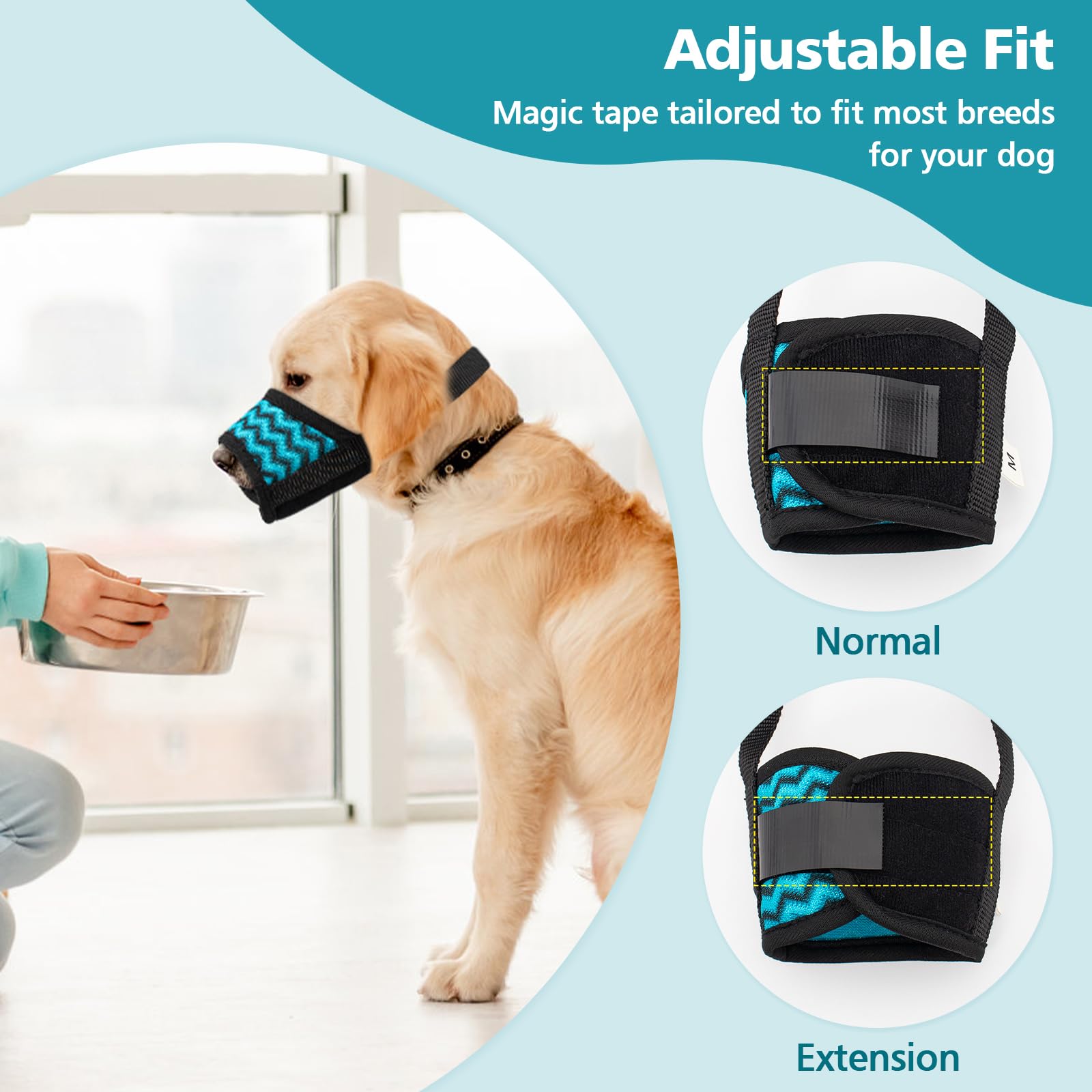 Coppthinktu Dog Muzzle For Small Medium Large Dog, Soft Mesh Muzzle For Dog Adjustable Dog Muzzles To Prevent Biting Dog Mouth G