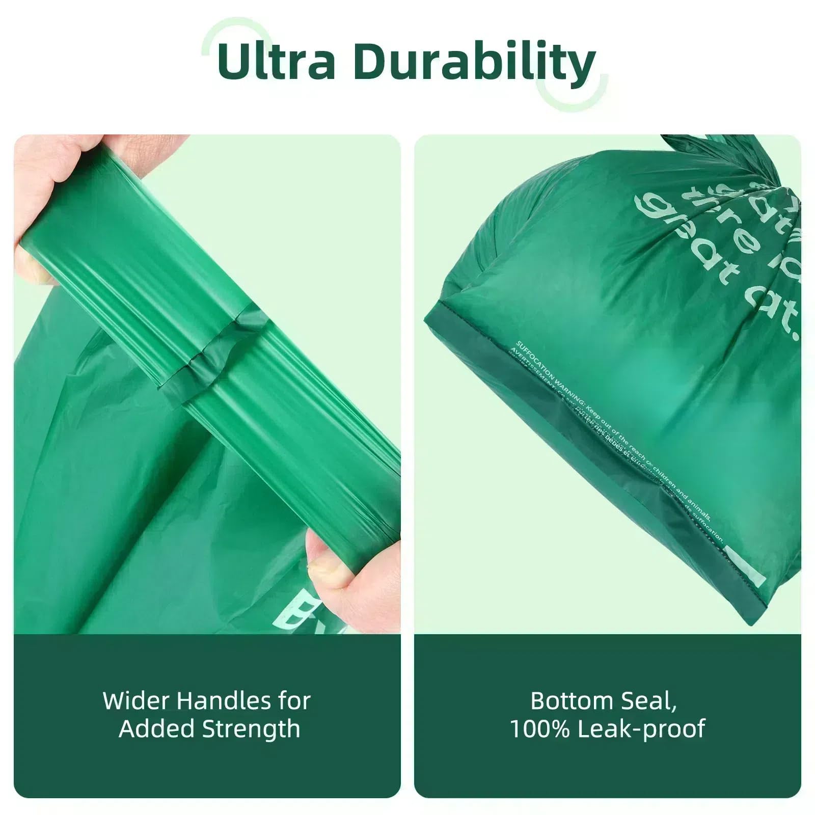 125 Count Cat Poop Bags With Handles, Disposal Litter Bags For Pet Poop, Extra-Thick Kitty Cat Waste Bags Easy Tie Leak-Proof St