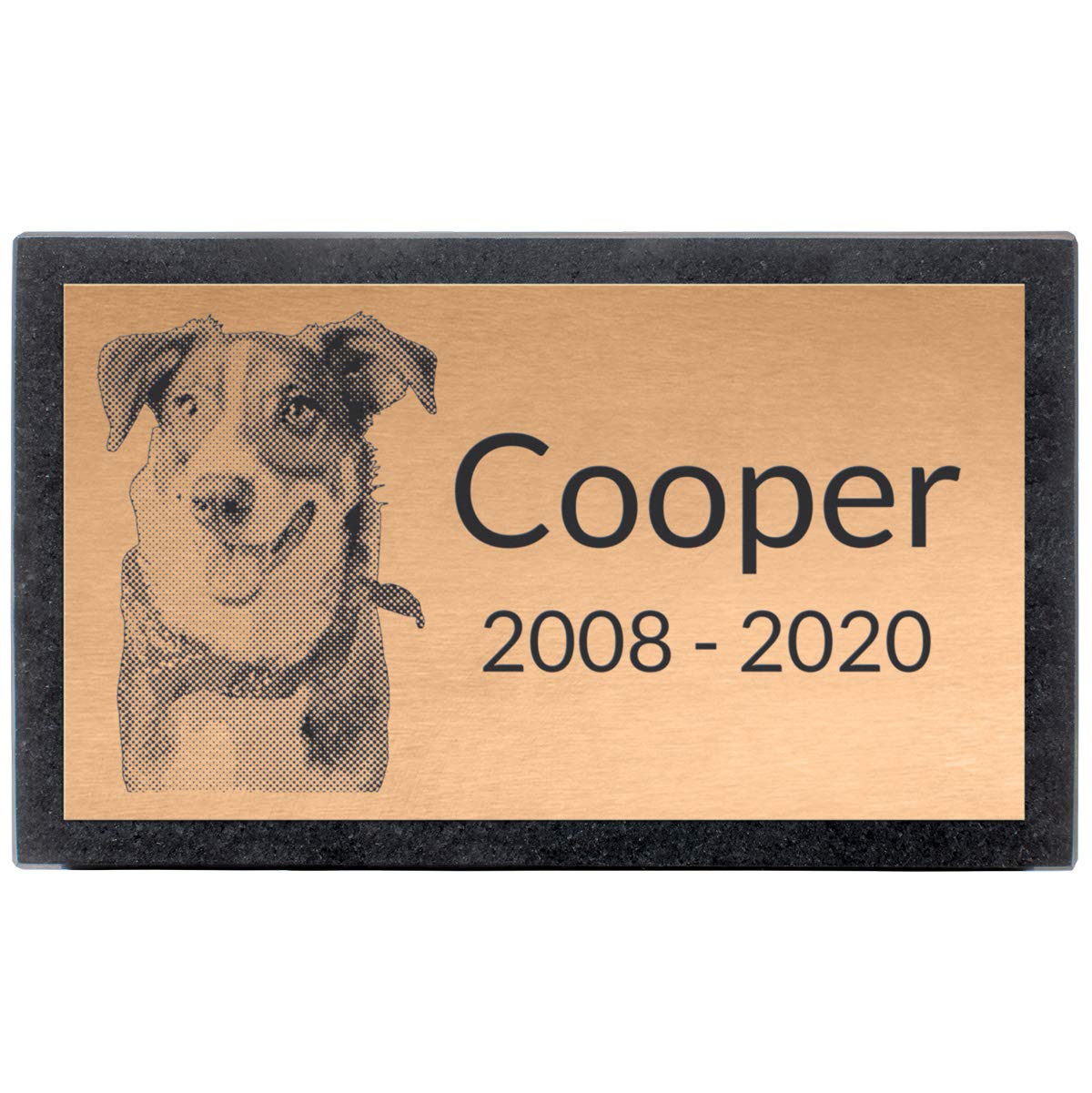 Bronze And Granite Memorial Headstone - Makers For Lost Family Members, Infants, Loved Ones, Friends, Dogs, Cats, And Other Fami