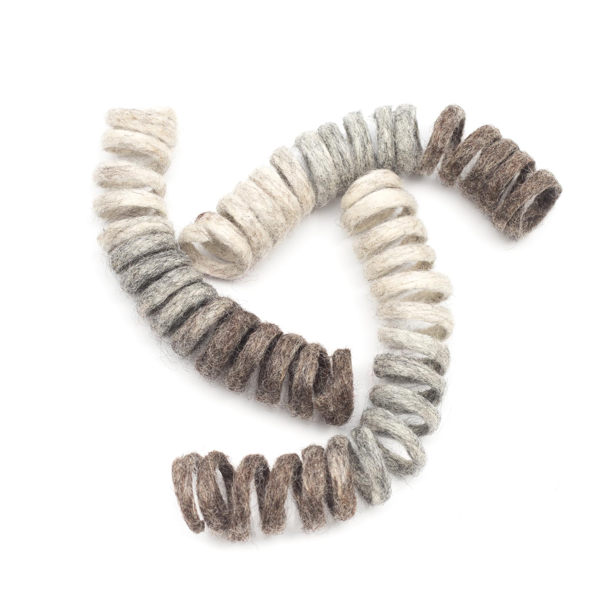 Glaciart One Felt Spring Cat Toy - 3 Pcs Soft Fuzzy Enrichment 100% Natural Wool - Interactive Stretchable Play Cat Toy Set - Sa