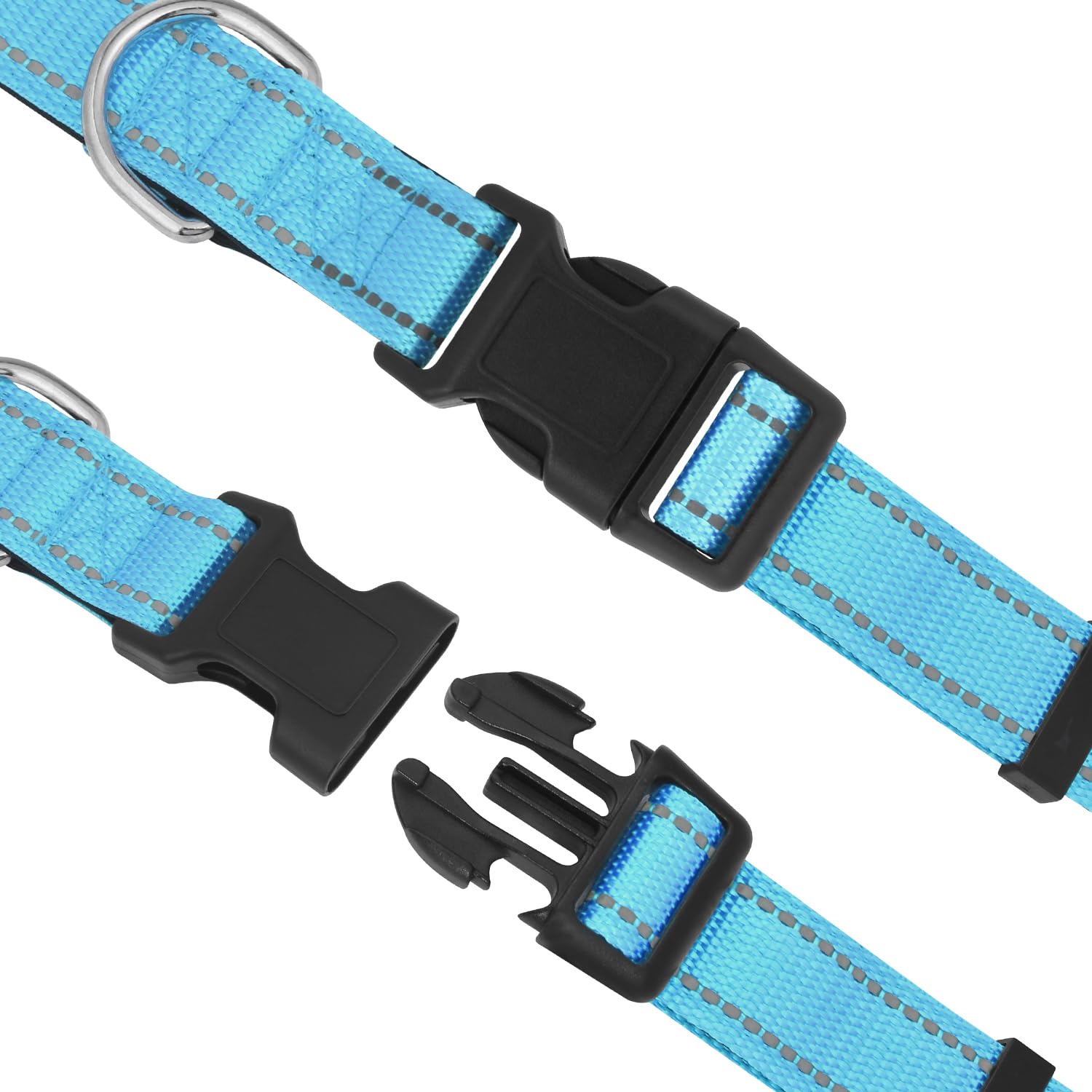 Usunyvora Dog Collars Adjustable For Puppy And Small Dogs, Heavy Duty Waterproof With Quick Release Buckle, Reflective Nylon Col