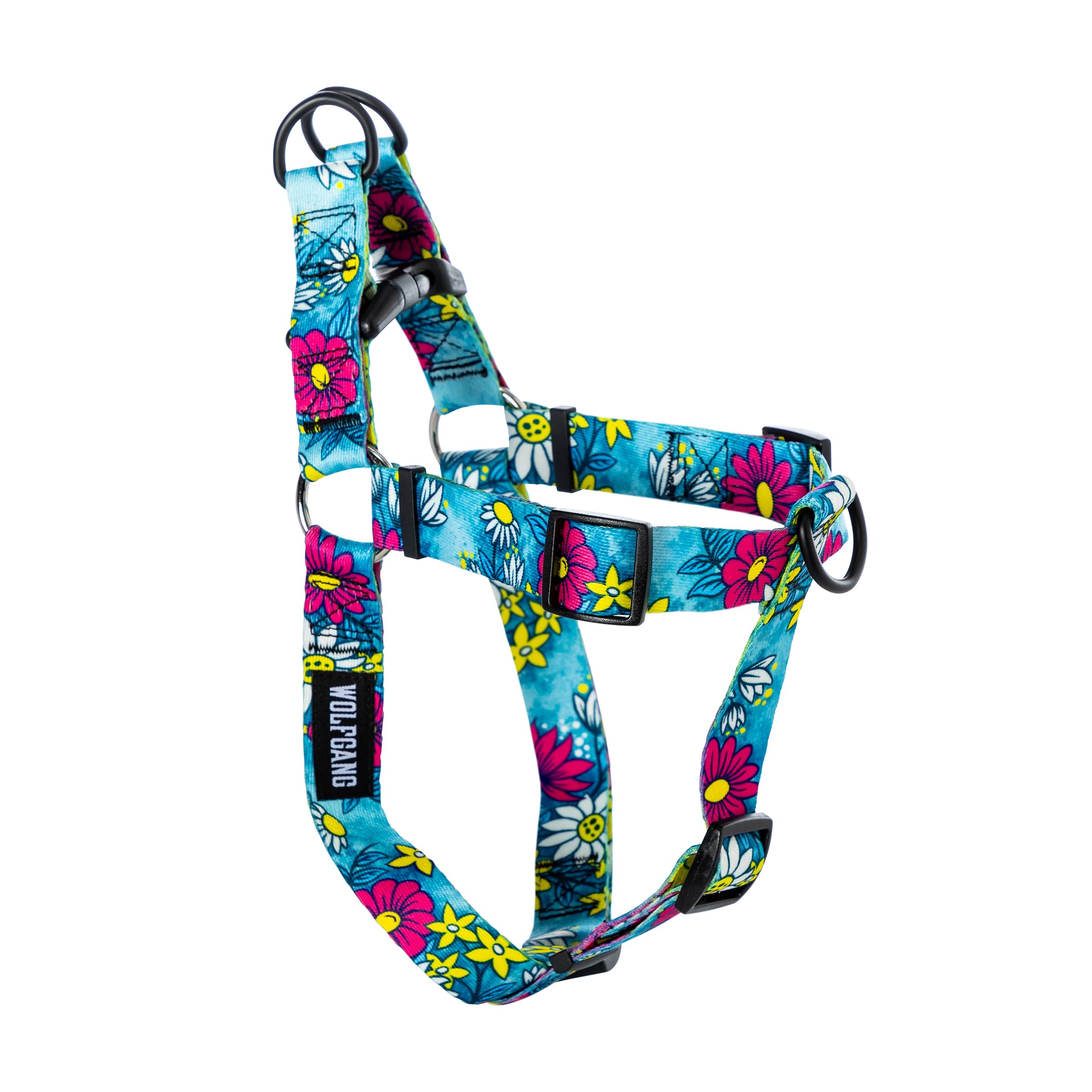 Wolfgang Heavy Duty Adjustable Dog Harness, Pull-Tested for Walking & Training, LazyDaisy Print, X-Large