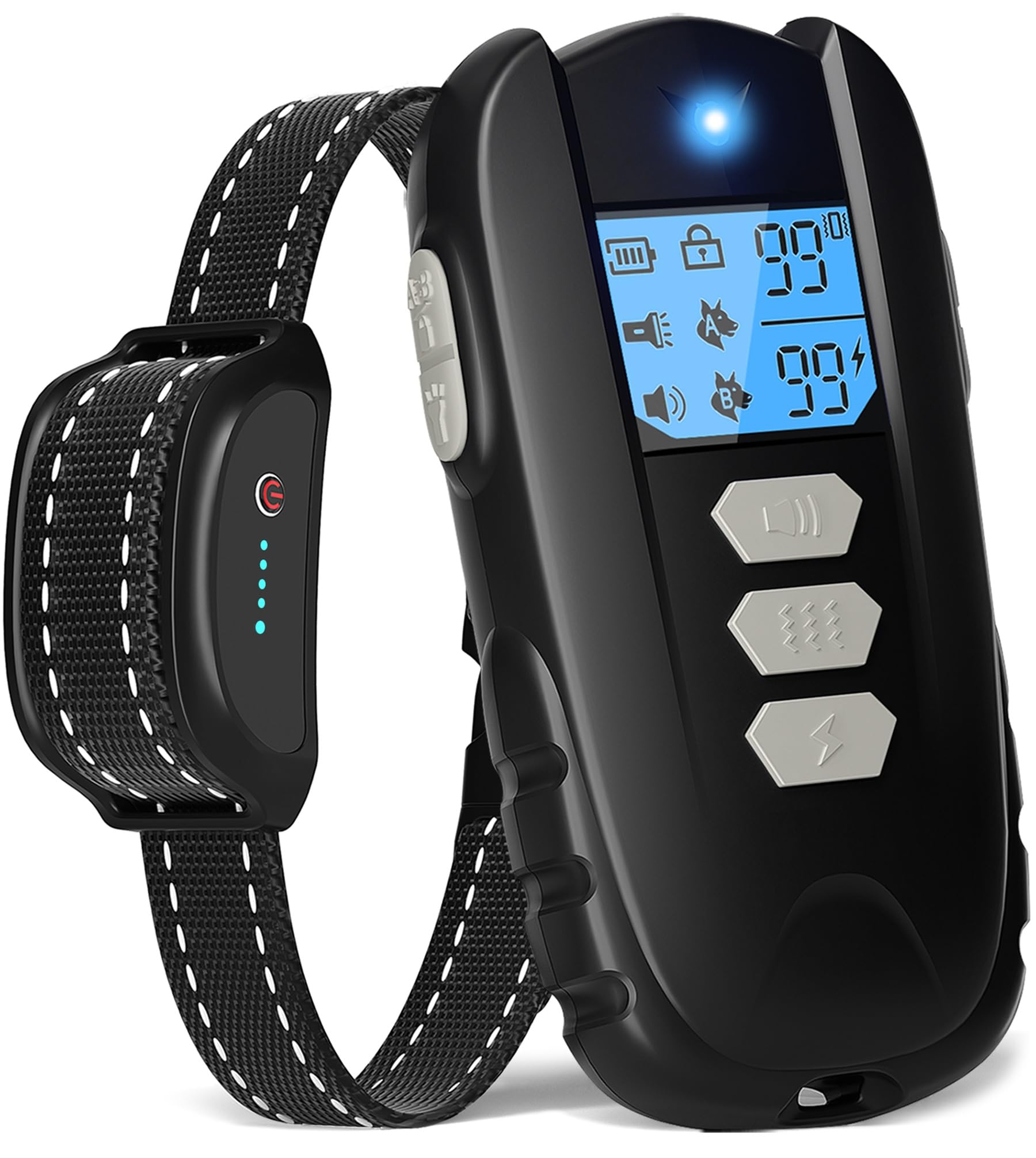 Dog Shock Collar with Remote Control - Shock Collar for Dogs 10-120 lbs, 2000FT Long Range IPX7 Waterproof Rechargeable Dog Trai