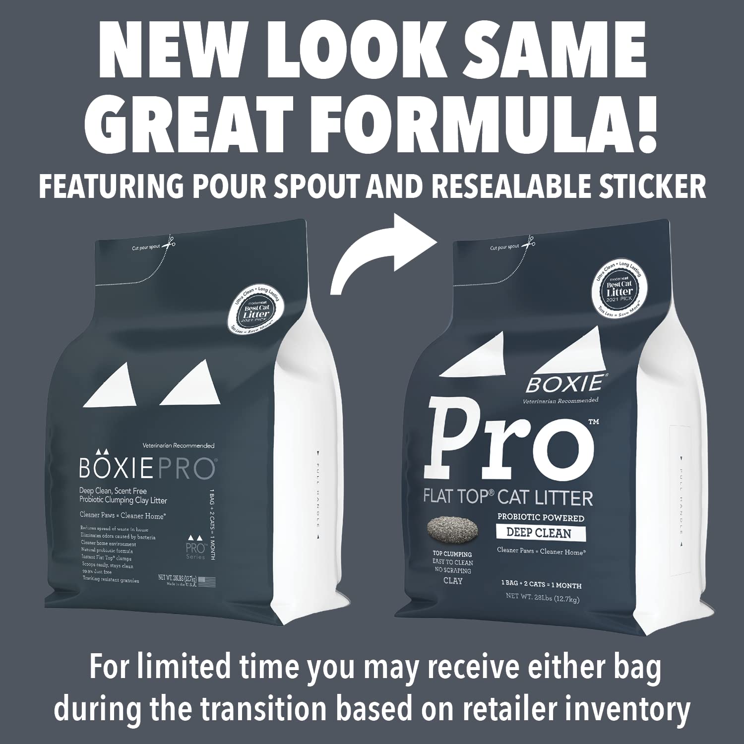 Boxiecat Pro Deep Clean, Scent Free, Probiotic Clumping Cat Litter - Clay Formula - Cleaner Home - Ultra Clean Litter Box, Probi