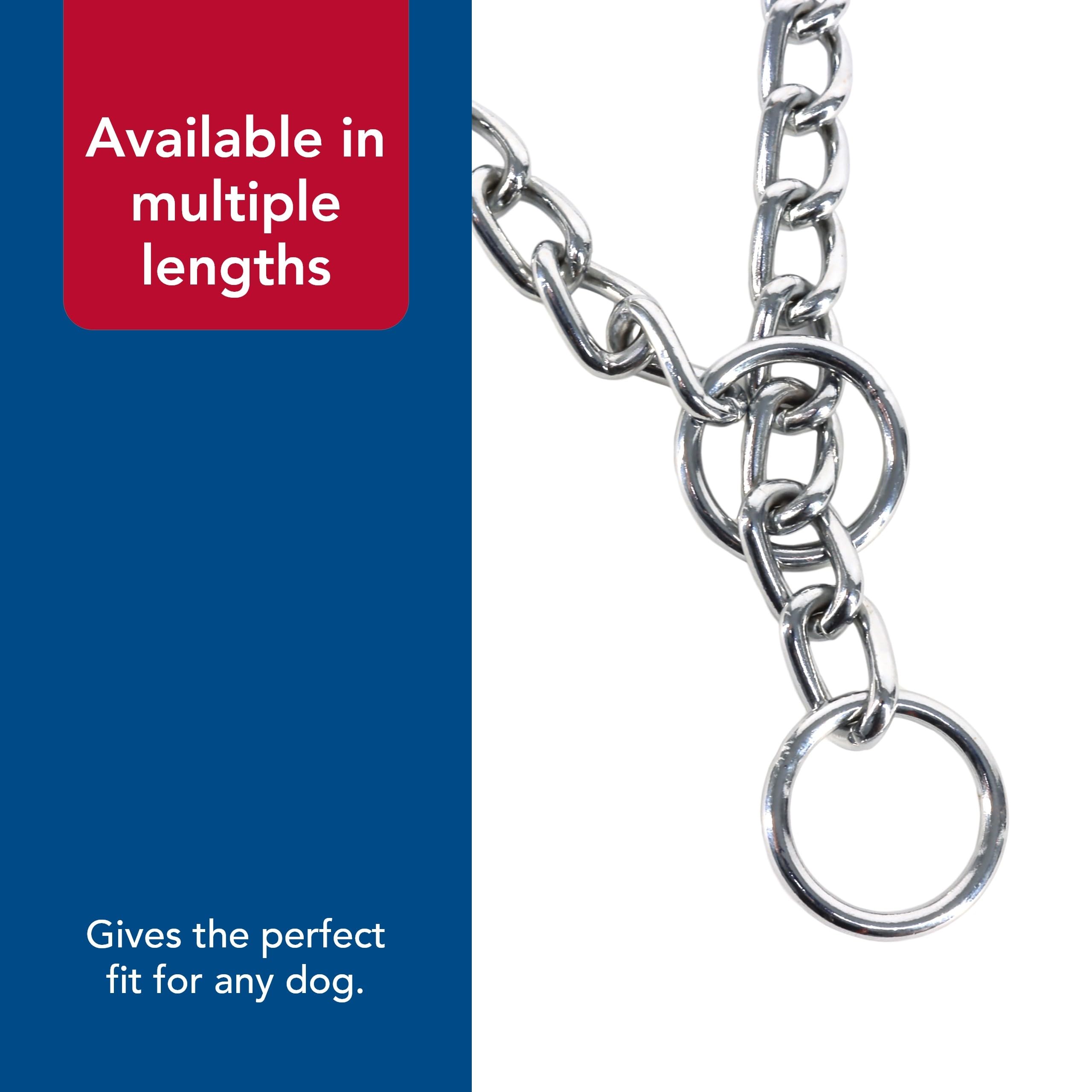 Coastal Pet Titan Chain Training Dog Collar - Durable Metal Choke Collar For Dog Training - Argon-Welded, Chrome Chain - 4 Mm X 30'